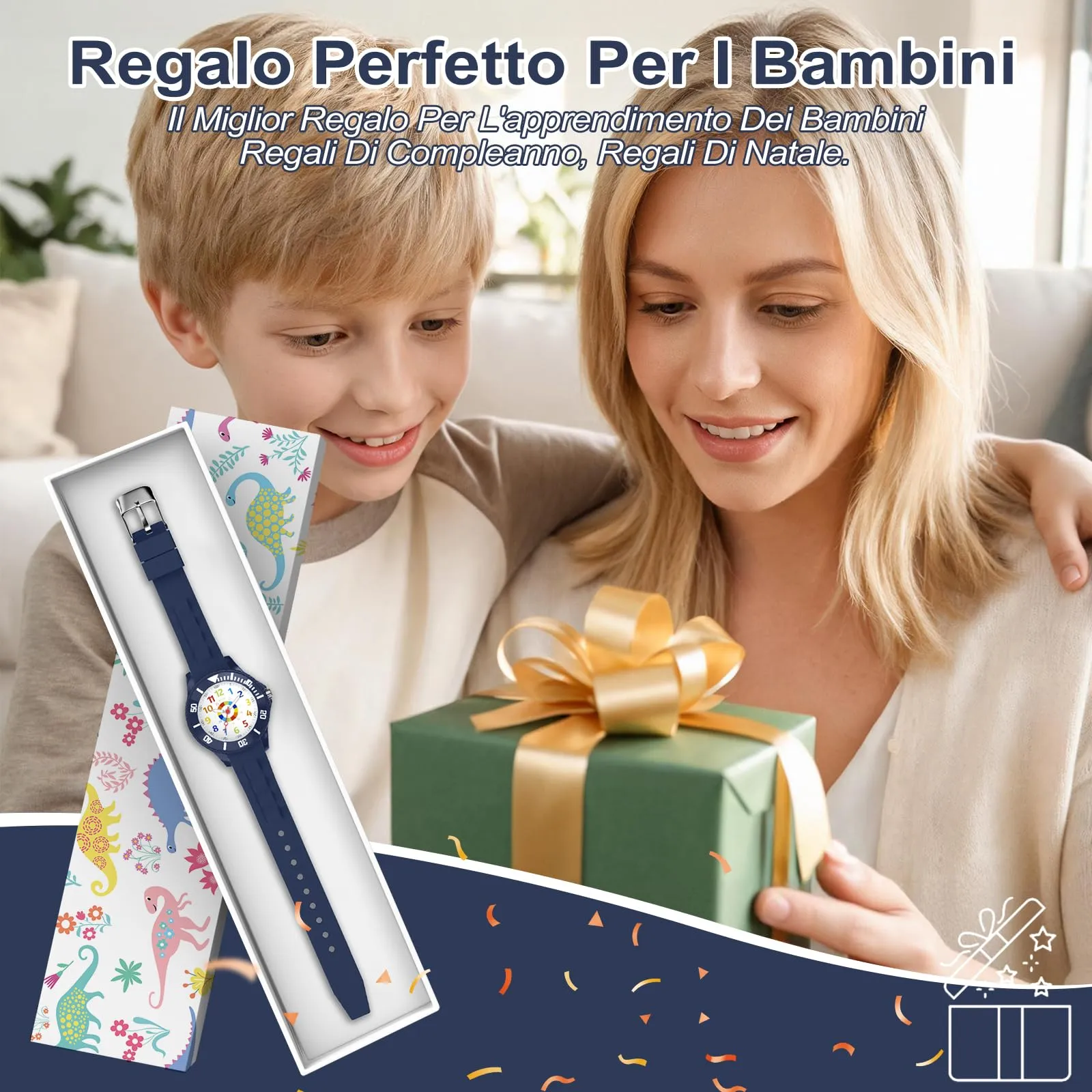 Juboos Orologio Analogico Bambini QB01 Impermeabile 30M Antiuerto Cinturino in Silicone per 3-12 Anni - immagine 7