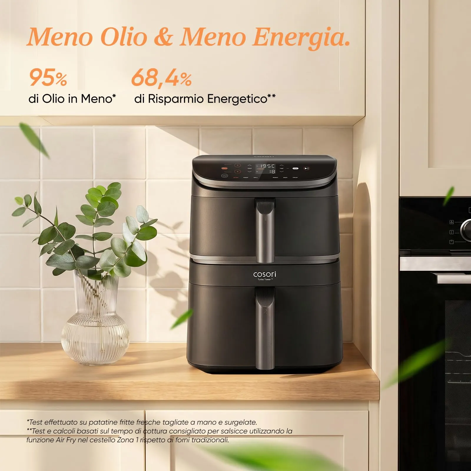 Cosori Turbo Tower Friggitrice ad Aria 10,8 Litri, 2 Motori DC, CAF-DC111-AIT - immagine 10
