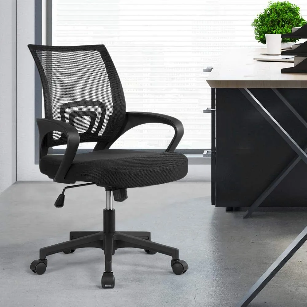 Soberine Sedia da Ufficio Ergonomica con Supporto Lombare, Braccioli, Rete Traspirante, Portata 136 kg, Nero - immagine 2