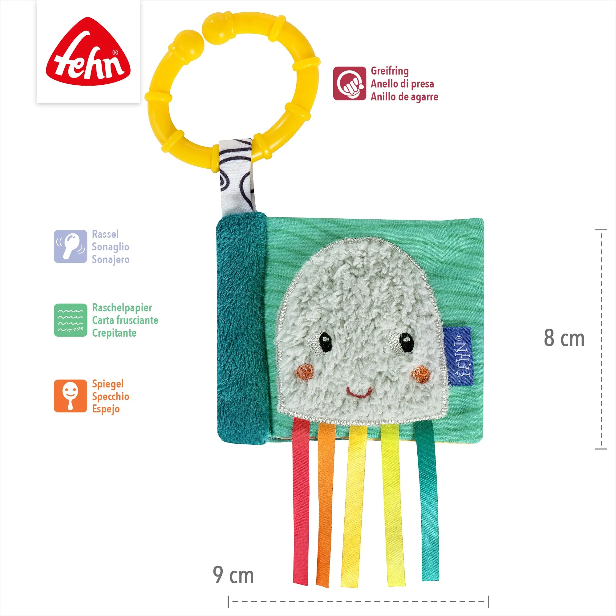 Fehn Mini Libro Frusciante Polpo in Tessuto - immagine 5
