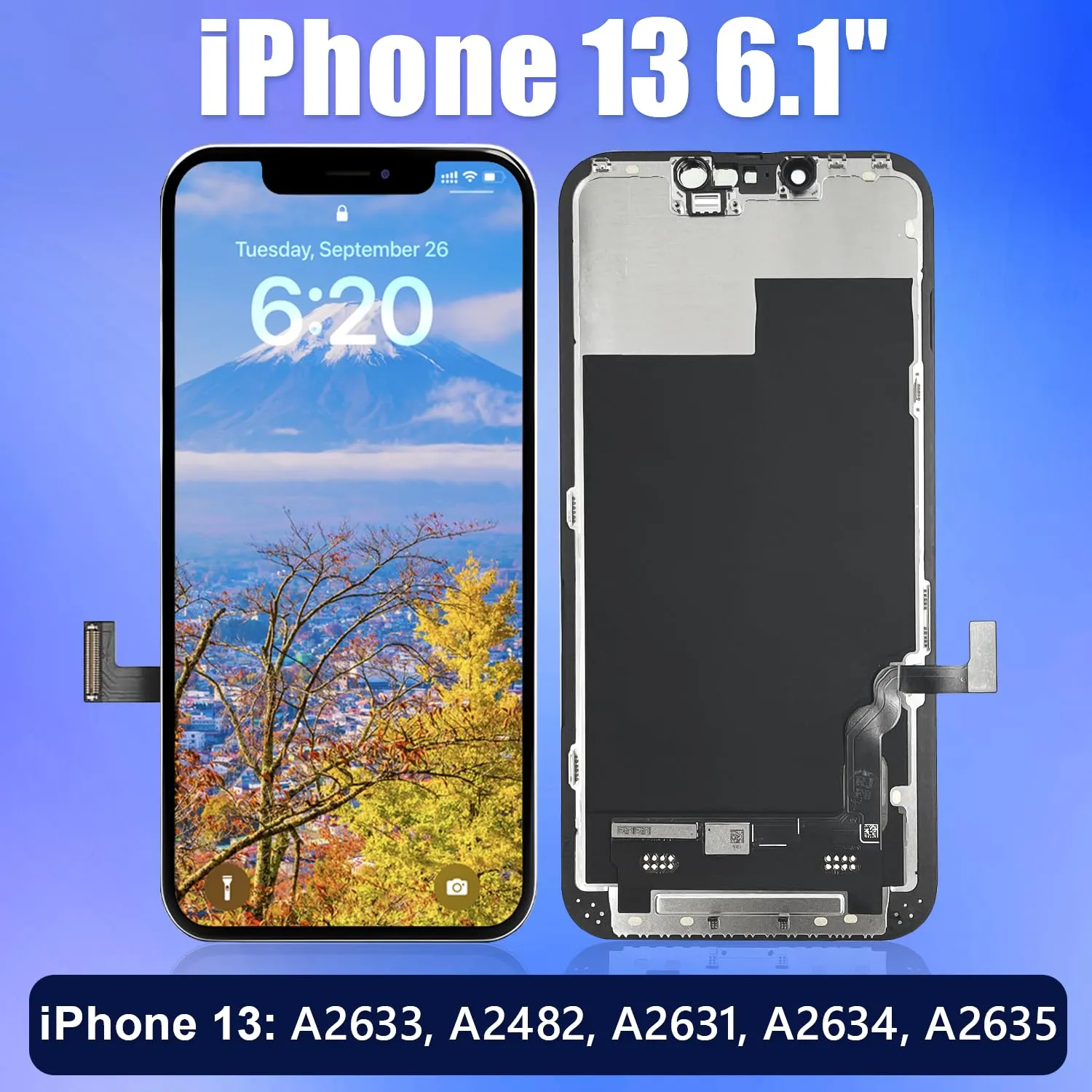 Brinonac LCD Display Screen for iPhone 13 6.1" FHD COF Digitizer Replacement Kit B1302 - immagine 2