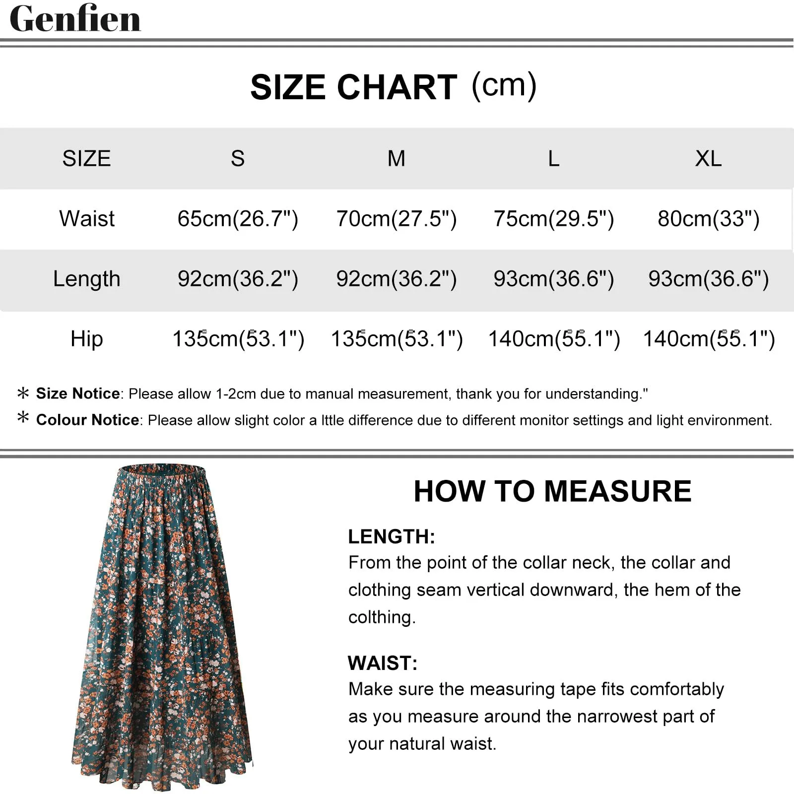 Genfien Gonna Lunga in Chiffon con Fodera da Donna - immagine 4