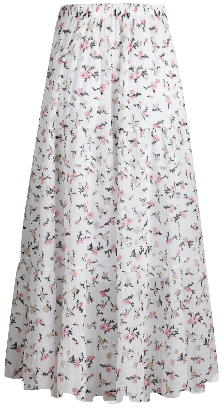 Genfien Gonna Lunga in Chiffon con Fodera da Donna - immagine 4