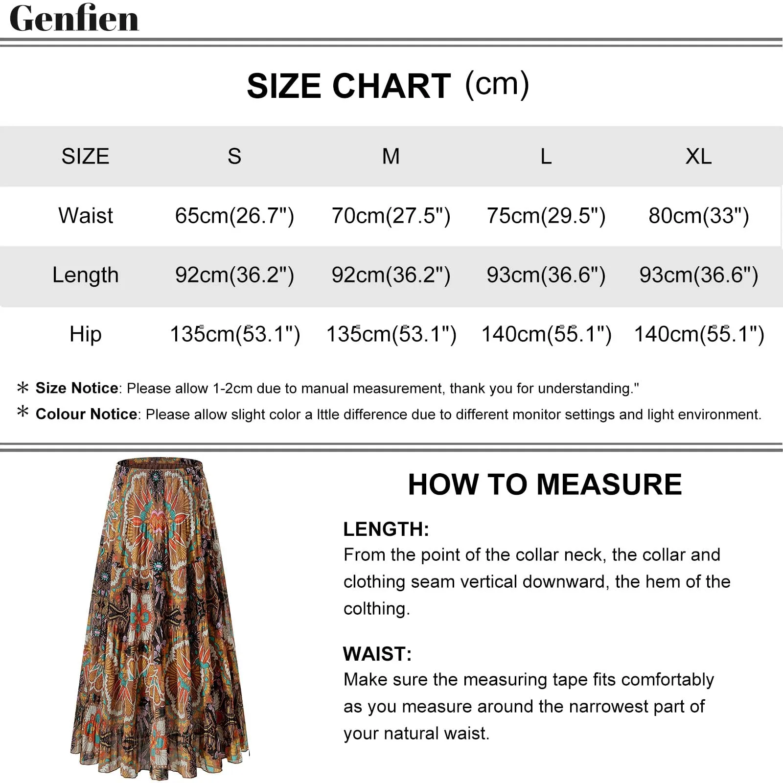 Genfien Gonna Lunga in Chiffon con Fodera da Donna - immagine 6