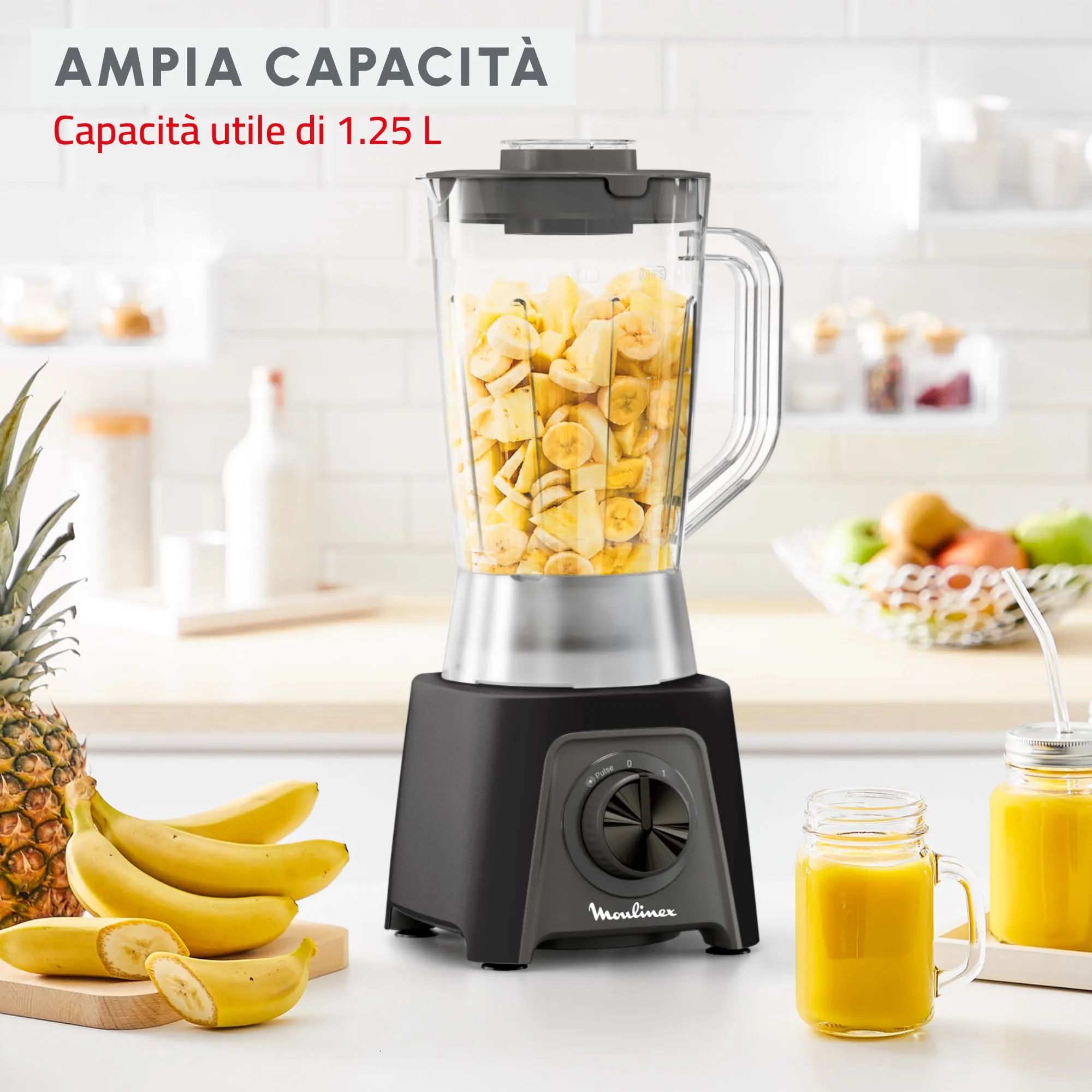 Moulinex Blendeo+ Frullatore 1.5L, Lame Zelkrom, Smart Lock, 450W, 2 Velocità, LM2C08F0 - immagine 3