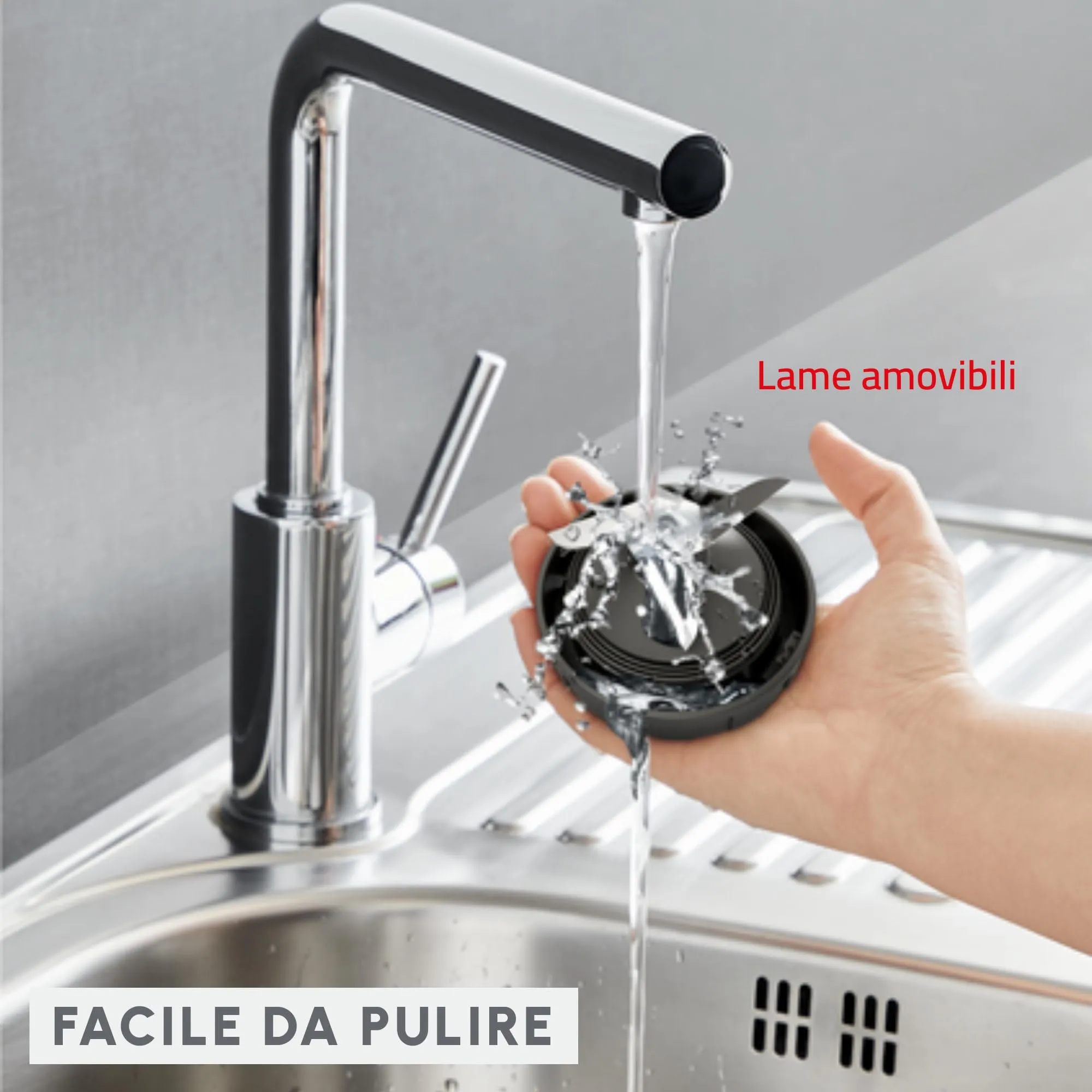 Moulinex Blendeo+ Frullatore 1.5L, Lame Zelkrom, Smart Lock, 450W, 2 Velocità, LM2C08F0 - immagine 5