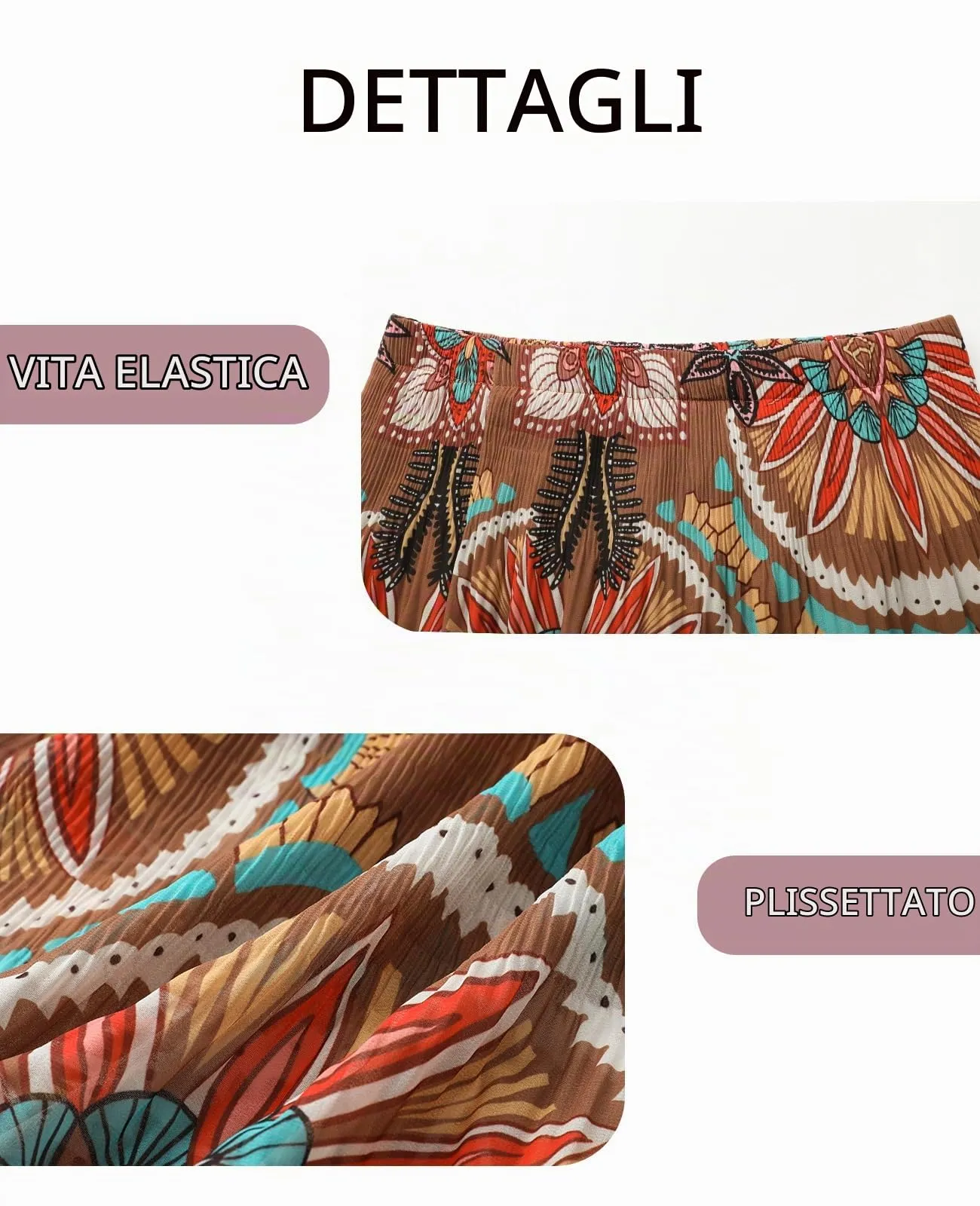 Genfien Gonna Lunga in Chiffon con Fodera da Donna - immagine 4