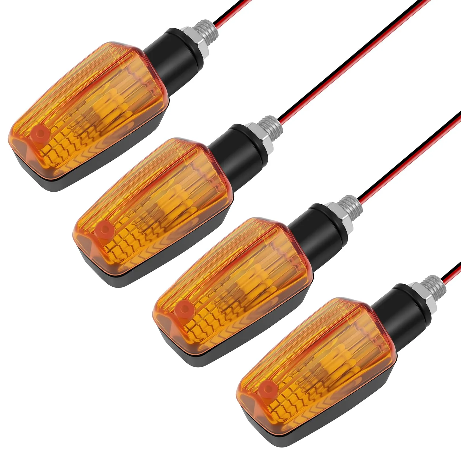 URAQT Indicatori di Direzione per Moto 12V Universali Impermeabili Ambra, 4 Pezzi - immagine 8