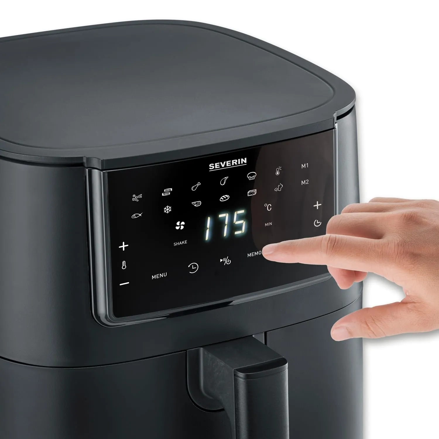 Severin Friggitrice ad Aria Calda XXL 7L 1700W Display Touch, 12 Programmi, Rivestimento Ceramica, Nero - FR 2462 - immagine 5