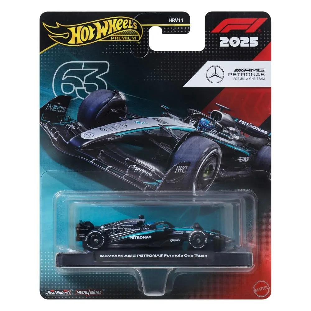 Hot Wheels Premium Formula 1 Mercedes-AMG Petronas Race Car Model - immagine 5