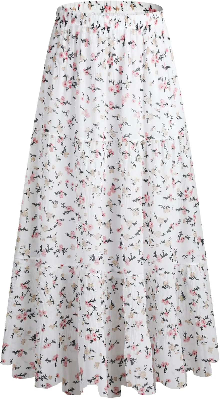 Genfien Gonna Lunga in Chiffon con Fodera da Donna - immagine 1