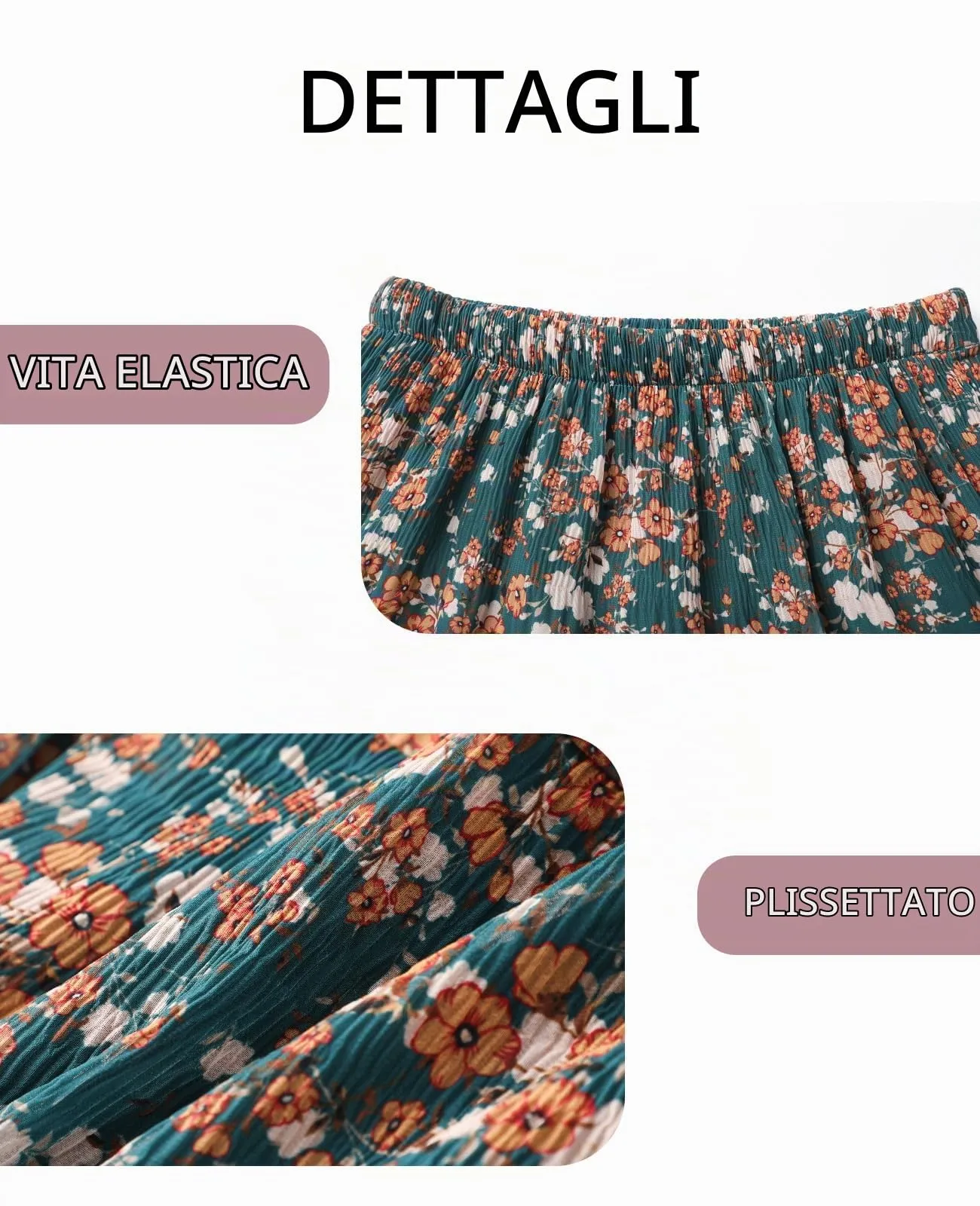 Genfien Gonna Lunga in Chiffon con Fodera da Donna - immagine 2