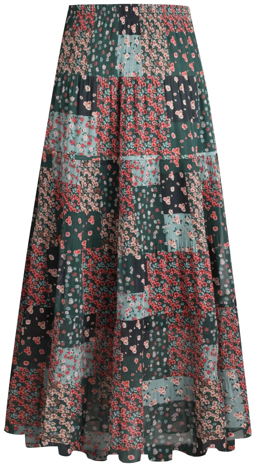 Genfien Gonna Lunga in Chiffon con Fodera da Donna - immagine 4