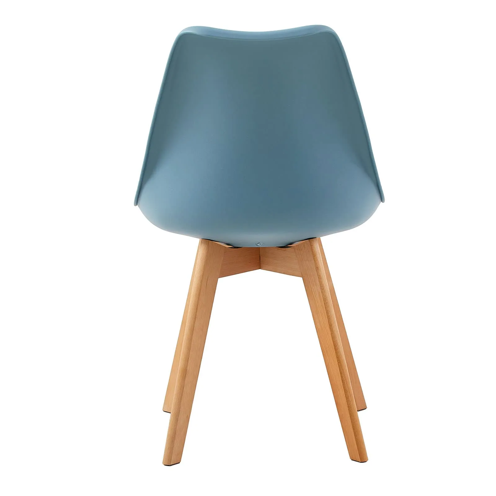 EGGREE Set di 4 Sedie da Sala da Pranzo in Faggio Massiccio e PU, Design Moderno e Scandinavo, Gelato Verde, Blu Chiaro, Morandi Azzurro, Turchese - immagine 7