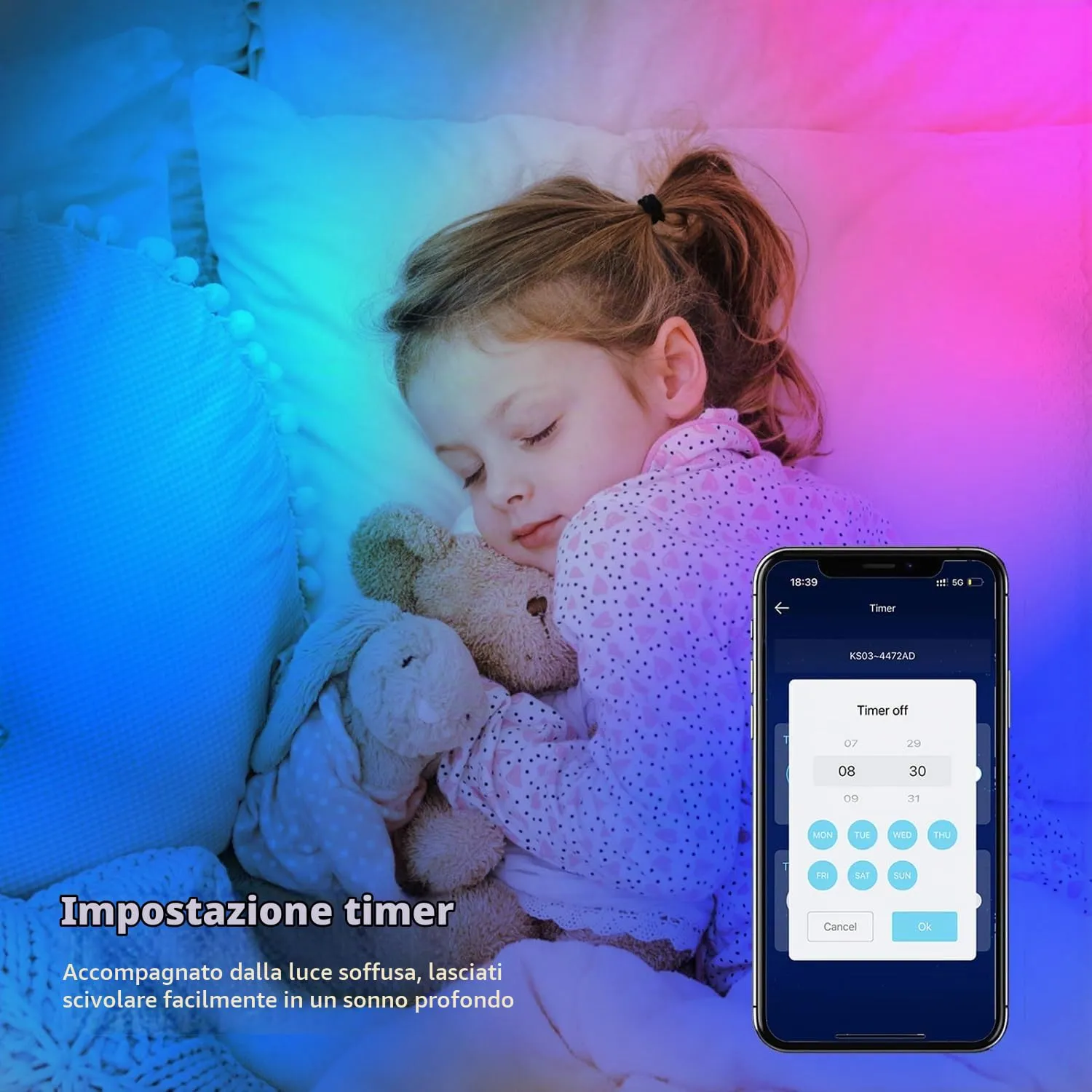Goffii Striscia Luci LED RGB Bluetooth 20M - immagine 5