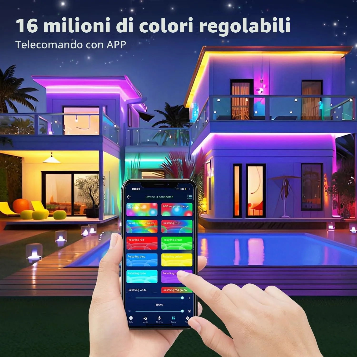 Goffii Striscia Luci LED RGB Bluetooth 20M - immagine 7