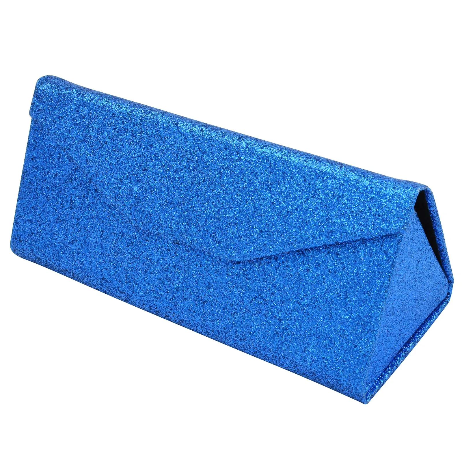 TBOC Custodia Pieghevole Rigida per Occhiali da Sole e Vista, Design Triangolare con Chiusura Magnetica, Blu Brillante - immagine 2