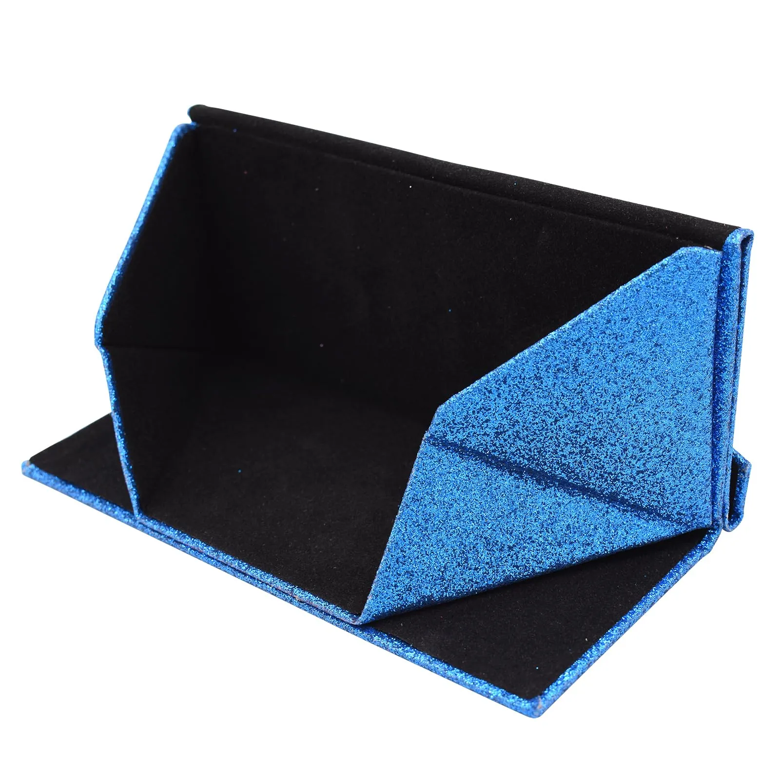TBOC Custodia Pieghevole Rigida per Occhiali da Sole e Vista, Design Triangolare con Chiusura Magnetica, Blu Brillante - immagine 4