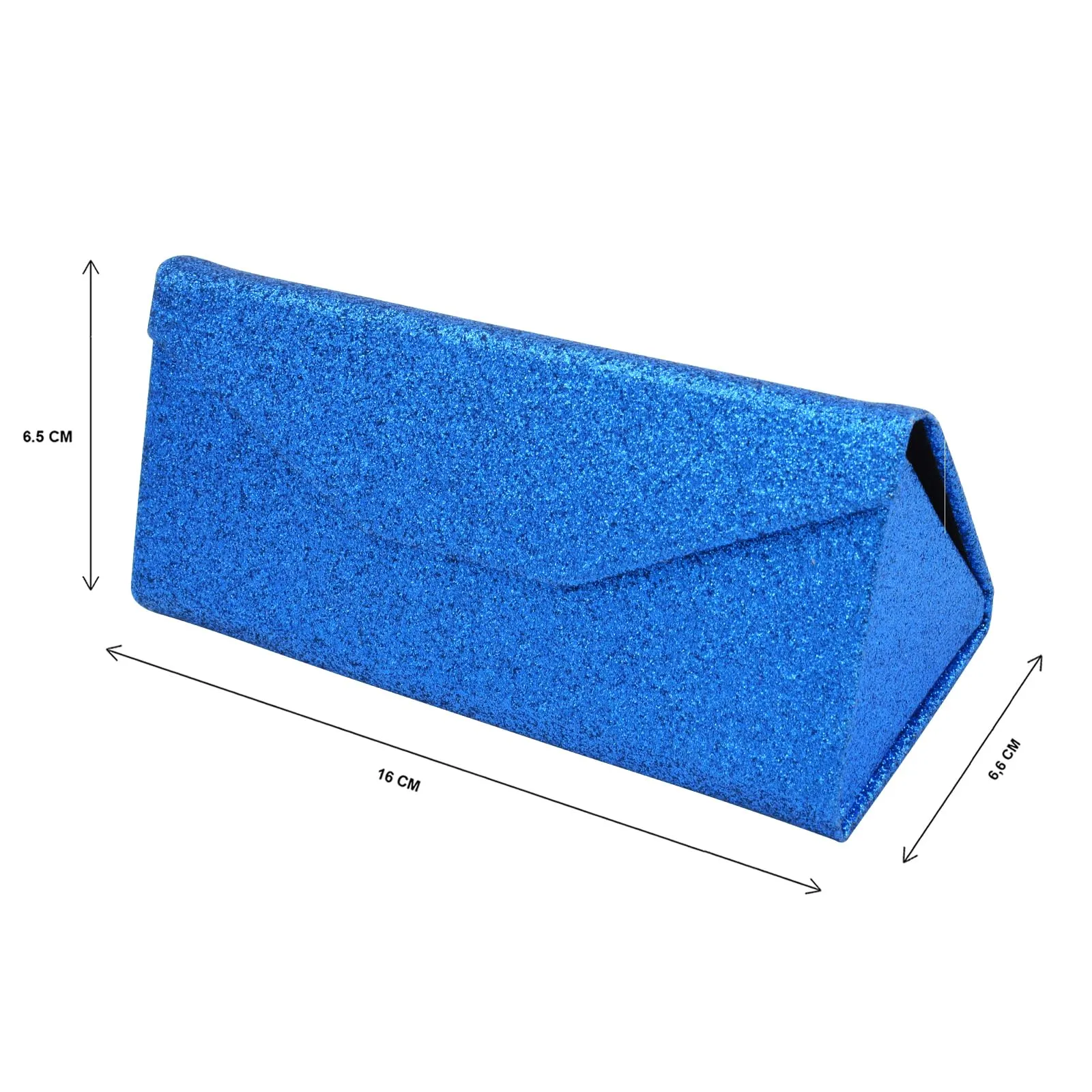 TBOC Custodia Pieghevole Rigida per Occhiali da Sole e Vista, Design Triangolare con Chiusura Magnetica, Blu Brillante - immagine 6