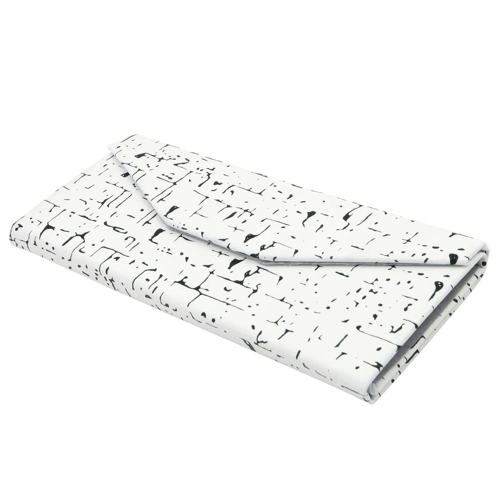 TBOC Custodia Pieghevole Occhiali da Sole Rigida Triangolare con Chiusura Magnetica, Bianco a Righe - immagine 3