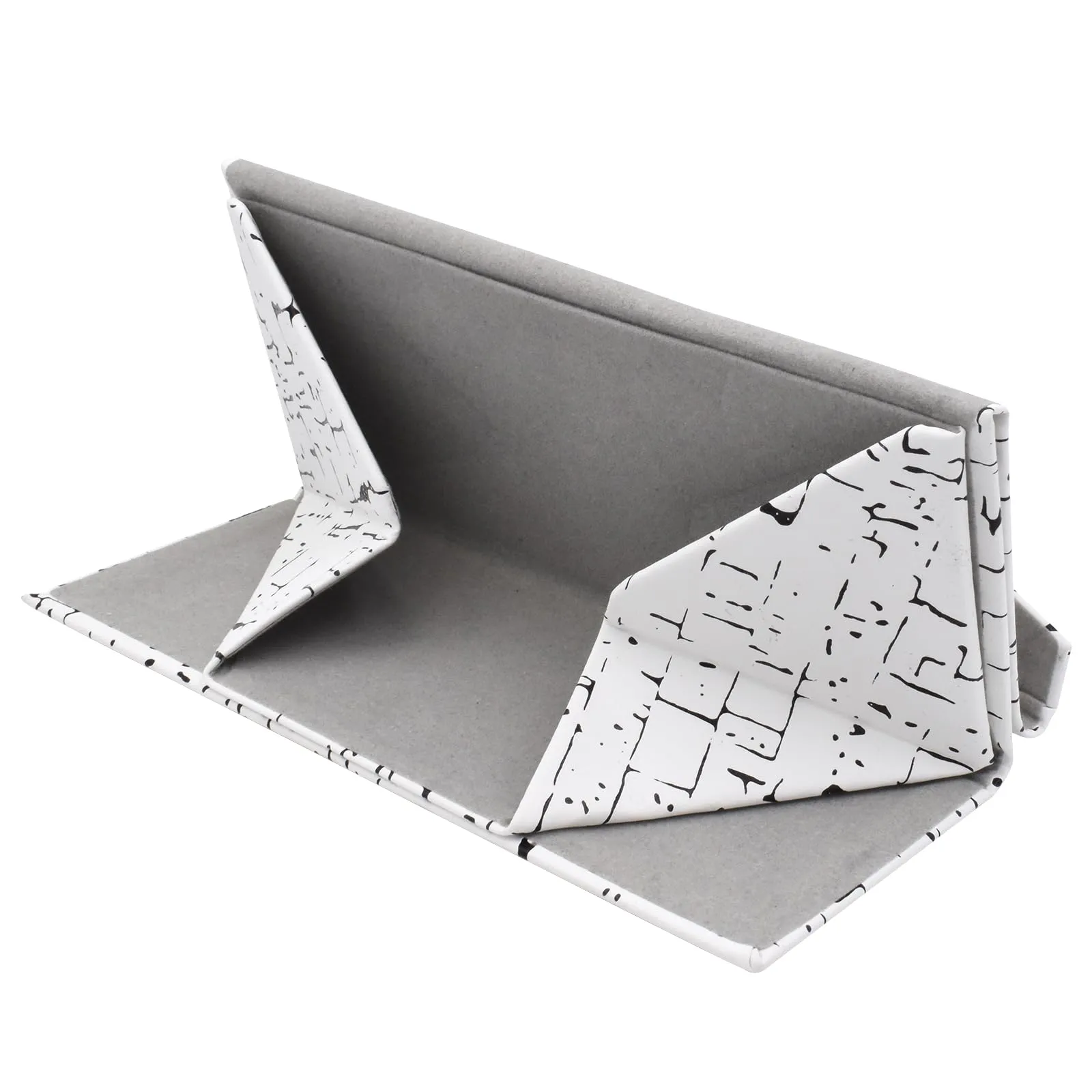 TBOC Custodia Pieghevole Occhiali da Sole Rigida Triangolare con Chiusura Magnetica, Bianco a Righe - immagine 4