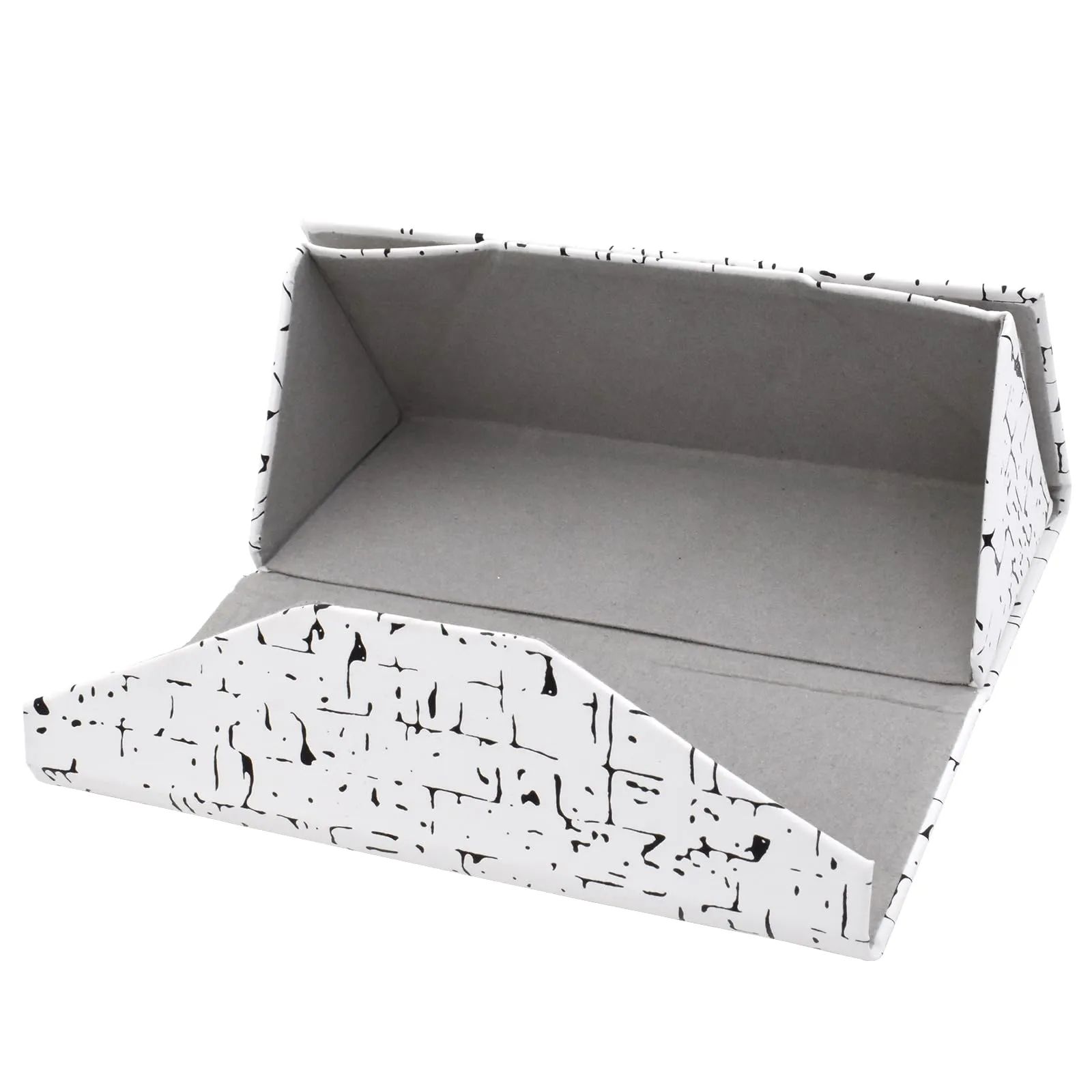TBOC Custodia Pieghevole Occhiali da Sole Rigida Triangolare con Chiusura Magnetica, Bianco a Righe - immagine 5
