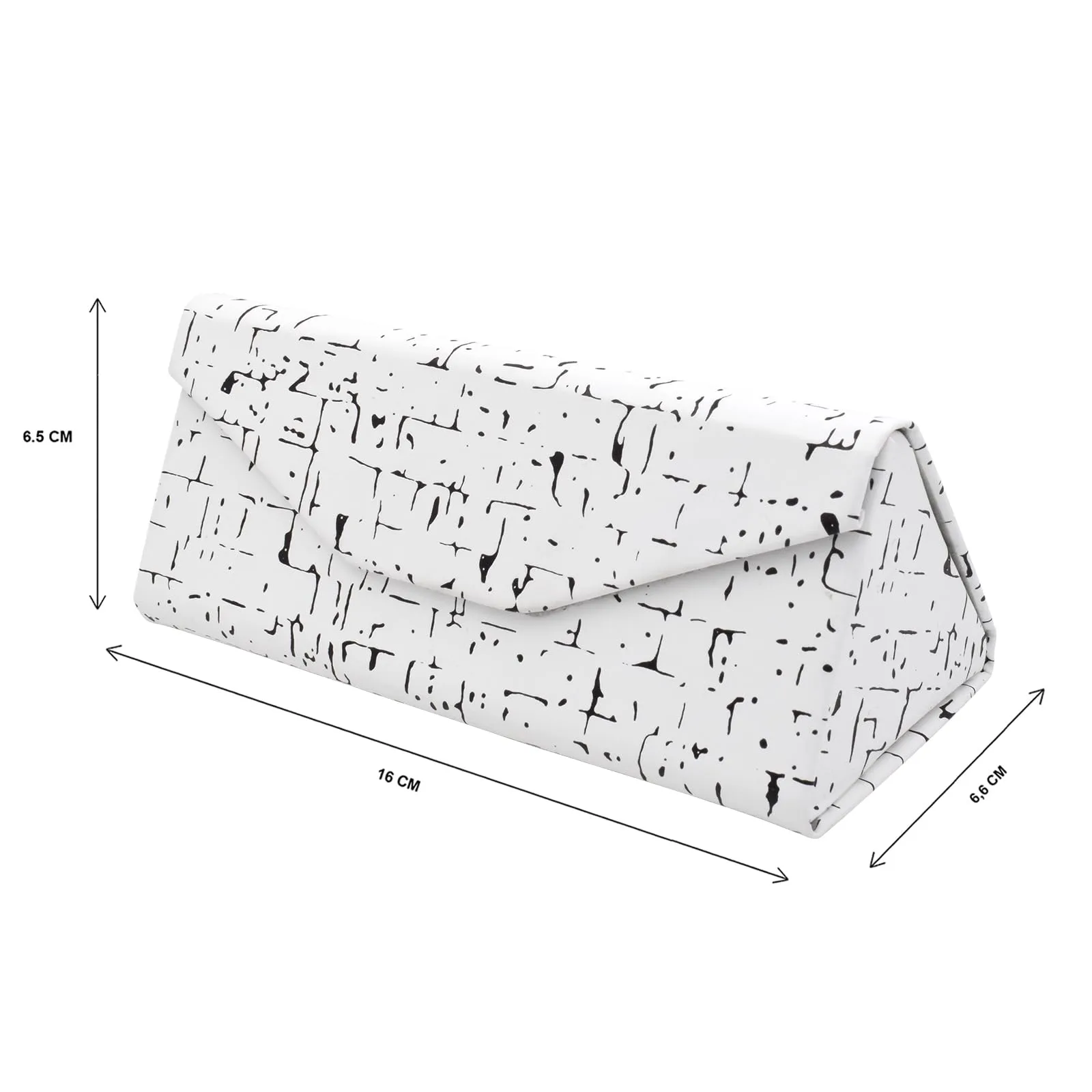 TBOC Custodia Pieghevole Occhiali da Sole Rigida Triangolare con Chiusura Magnetica, Bianco a Righe - immagine 6