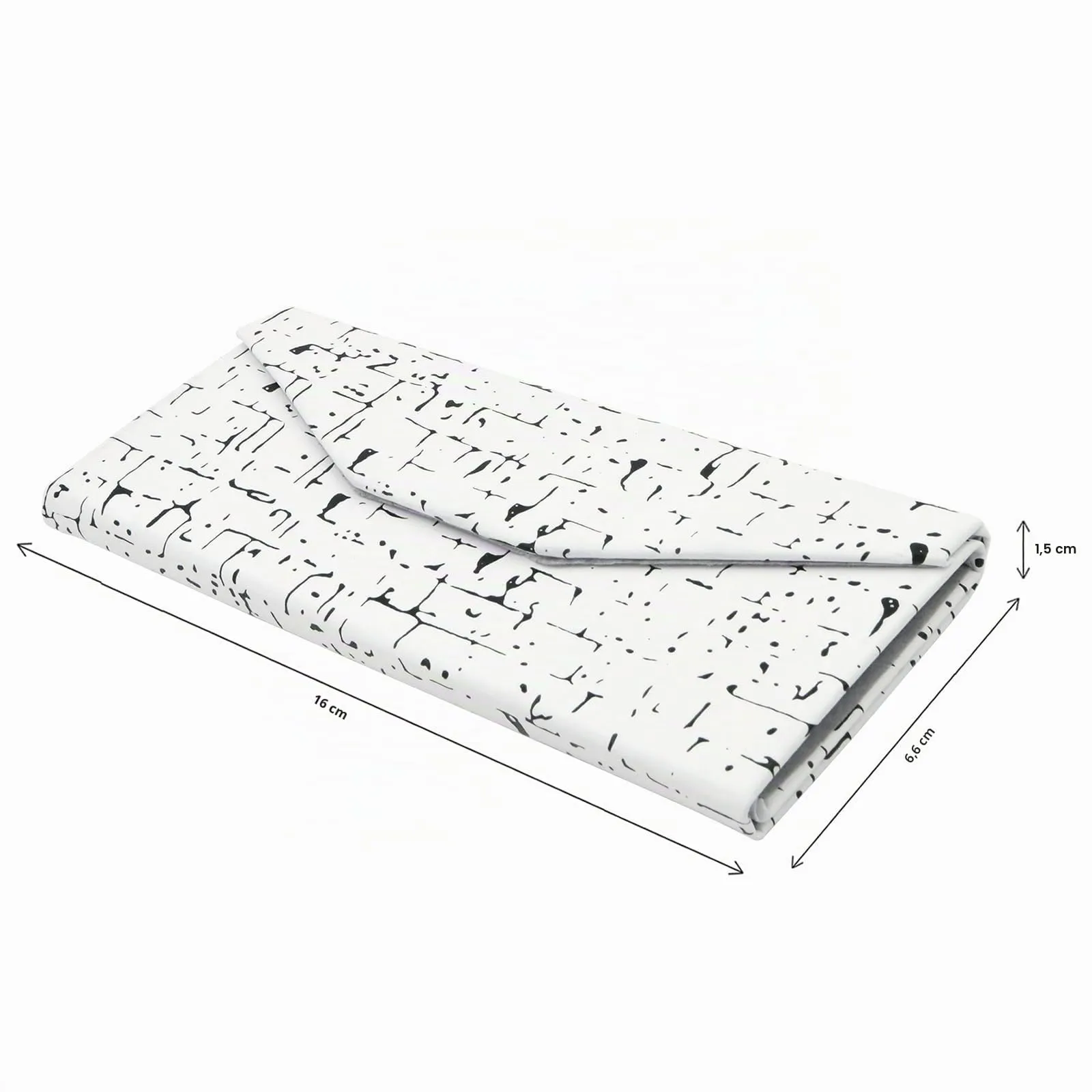 TBOC Custodia Pieghevole Occhiali da Sole Rigida Triangolare con Chiusura Magnetica, Bianco a Righe - immagine 7