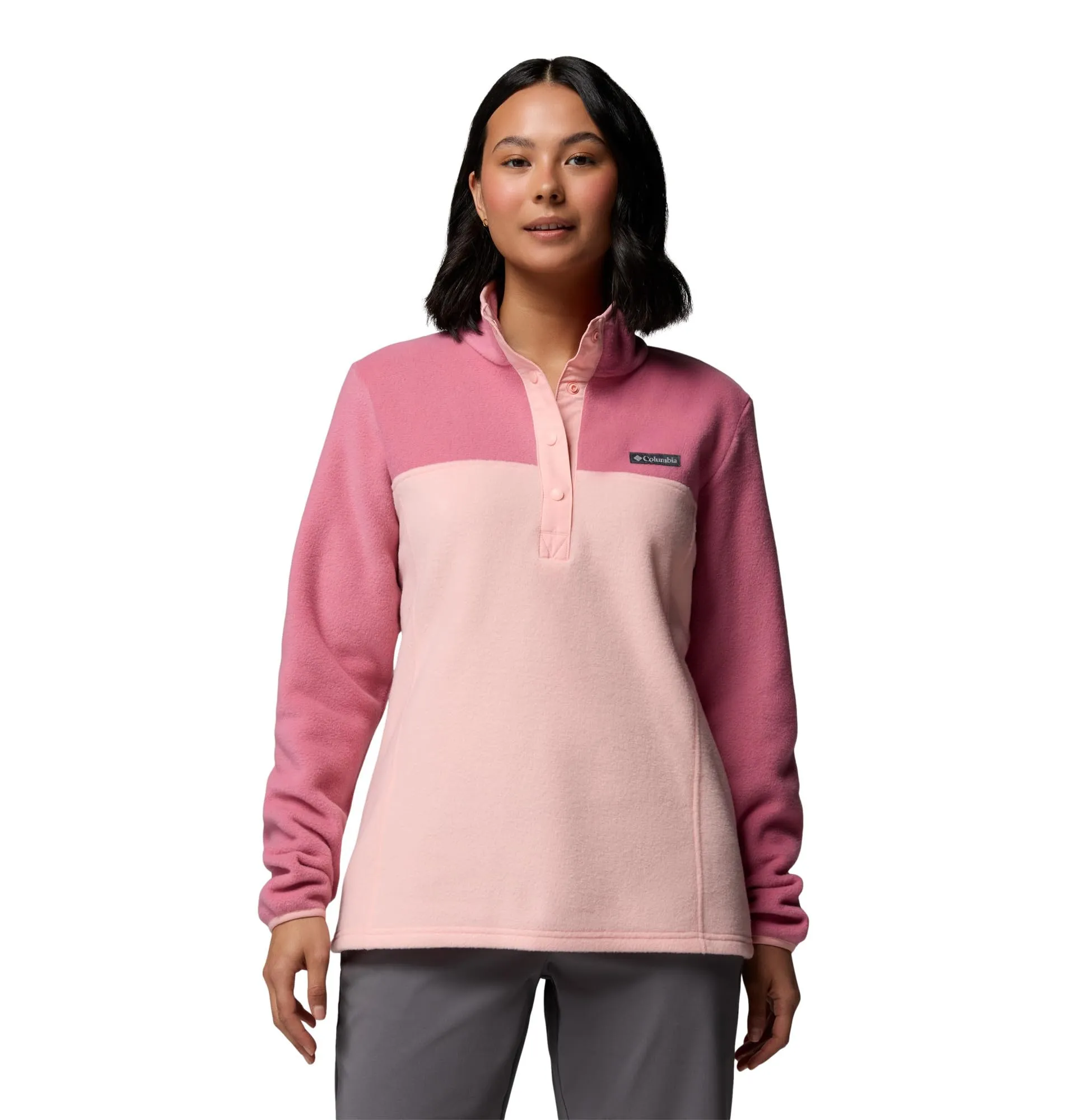 Columbia Donna Benton Springs 1/2 Snap Pull Over II, Rosa sabbia/rosetta, XS - immagine 1