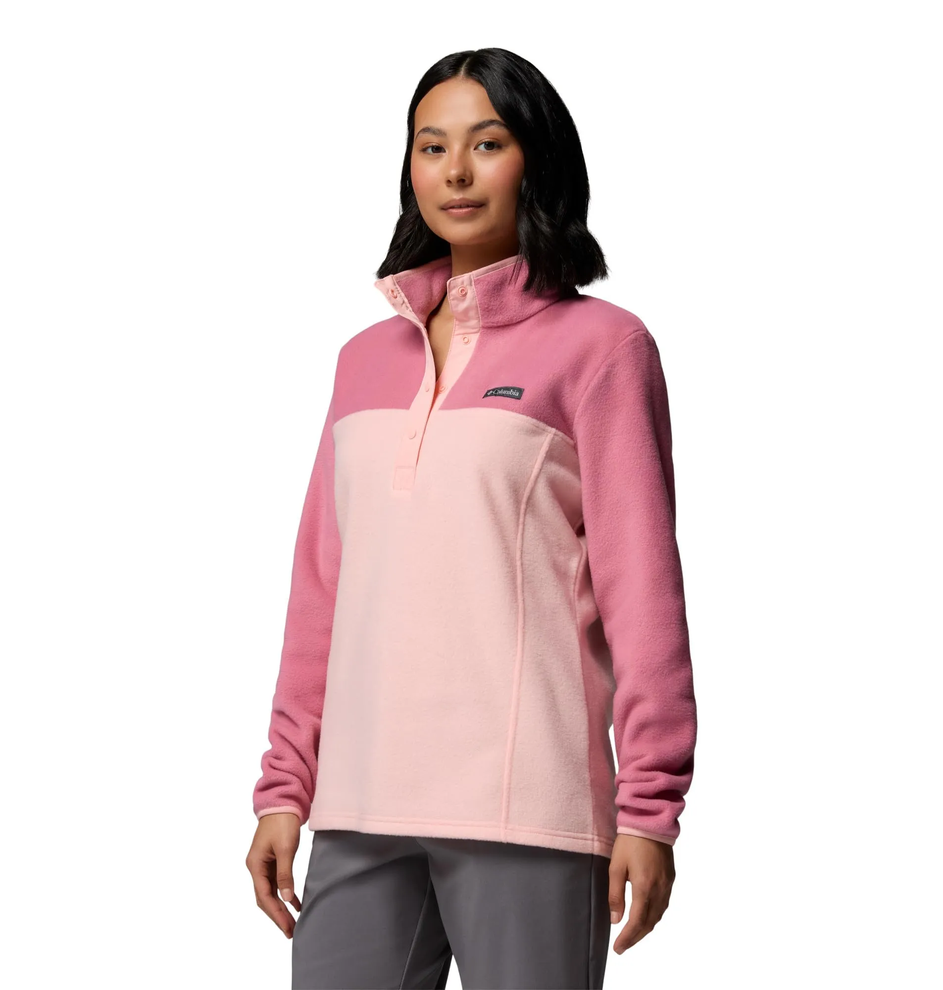 Columbia Donna Benton Springs 1/2 Snap Pull Over II, Rosa sabbia/rosetta, XS - immagine 4