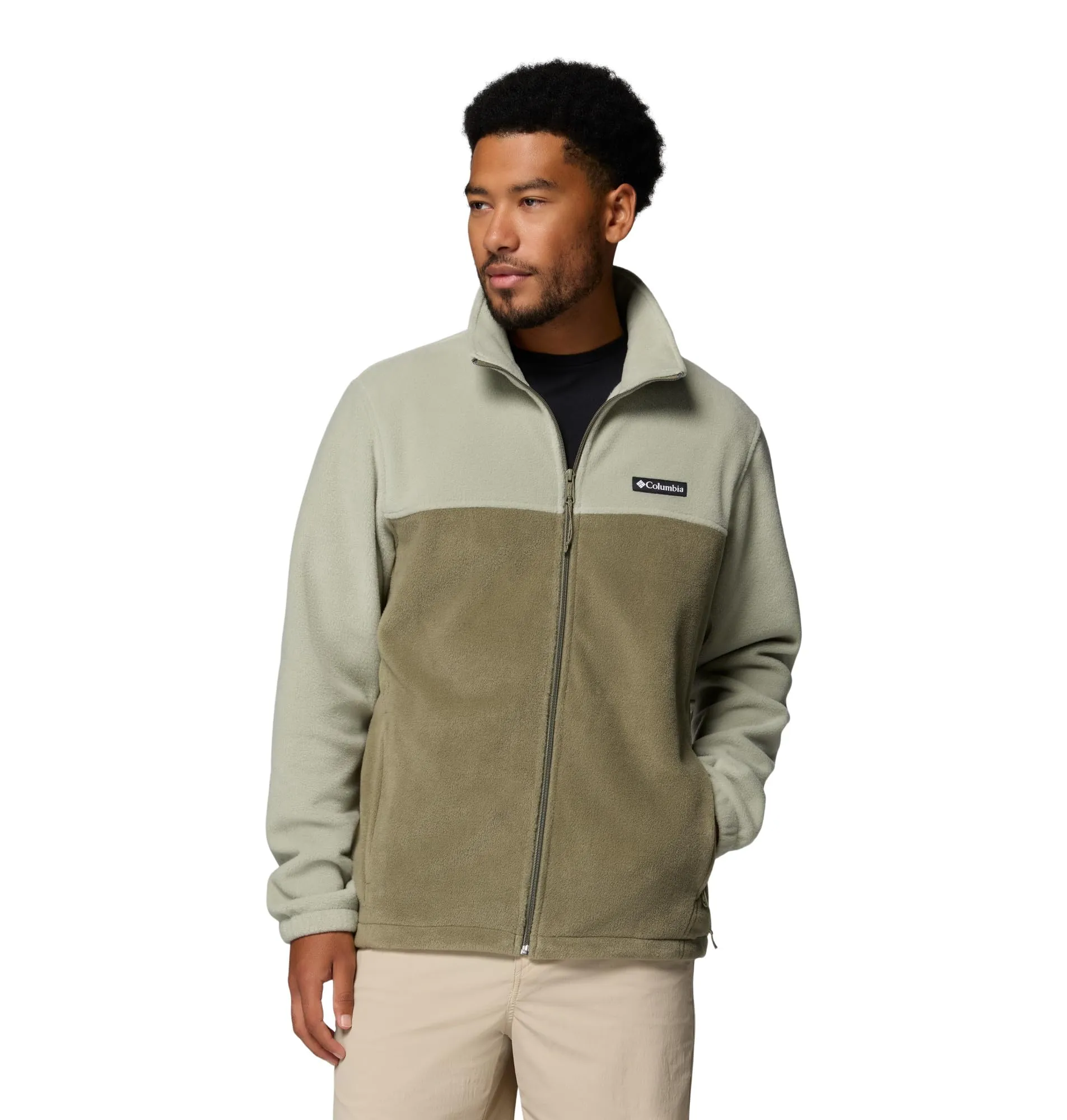 Columbia Steens Mountain Full Zip 2.0 Men's Fleece Jacket, Safari/Stone Green, XXL - immagine 1