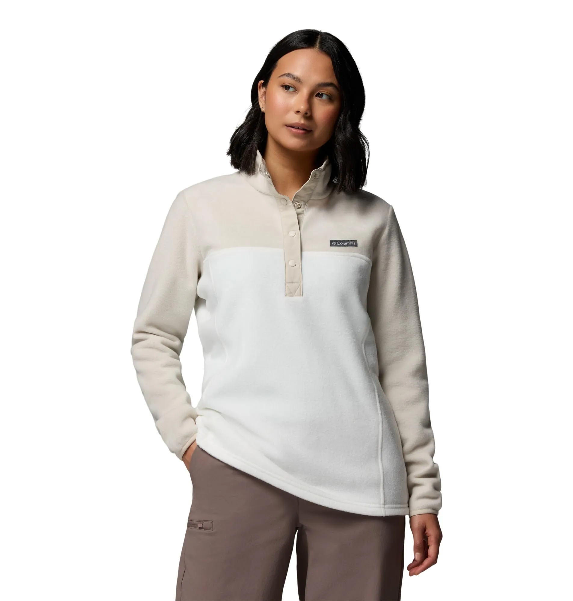 Columbia Benton Springs 1/2 Snap Pullover II, Sea Salt/Dark Stone, S - immagine 1