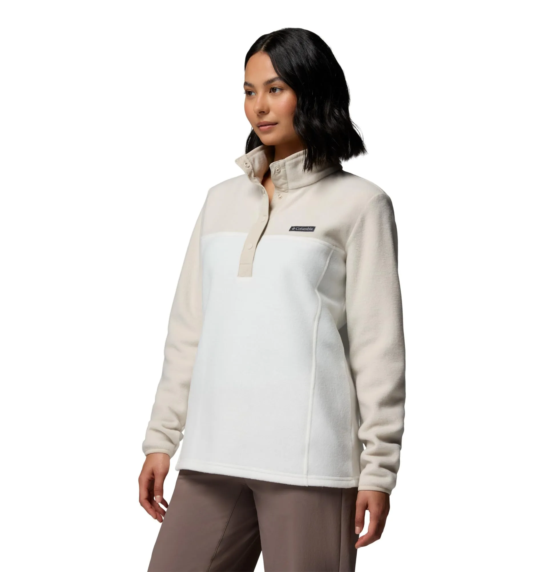Columbia Benton Springs 1/2 Snap Pullover II, Sea Salt/Dark Stone, L - immagine 4