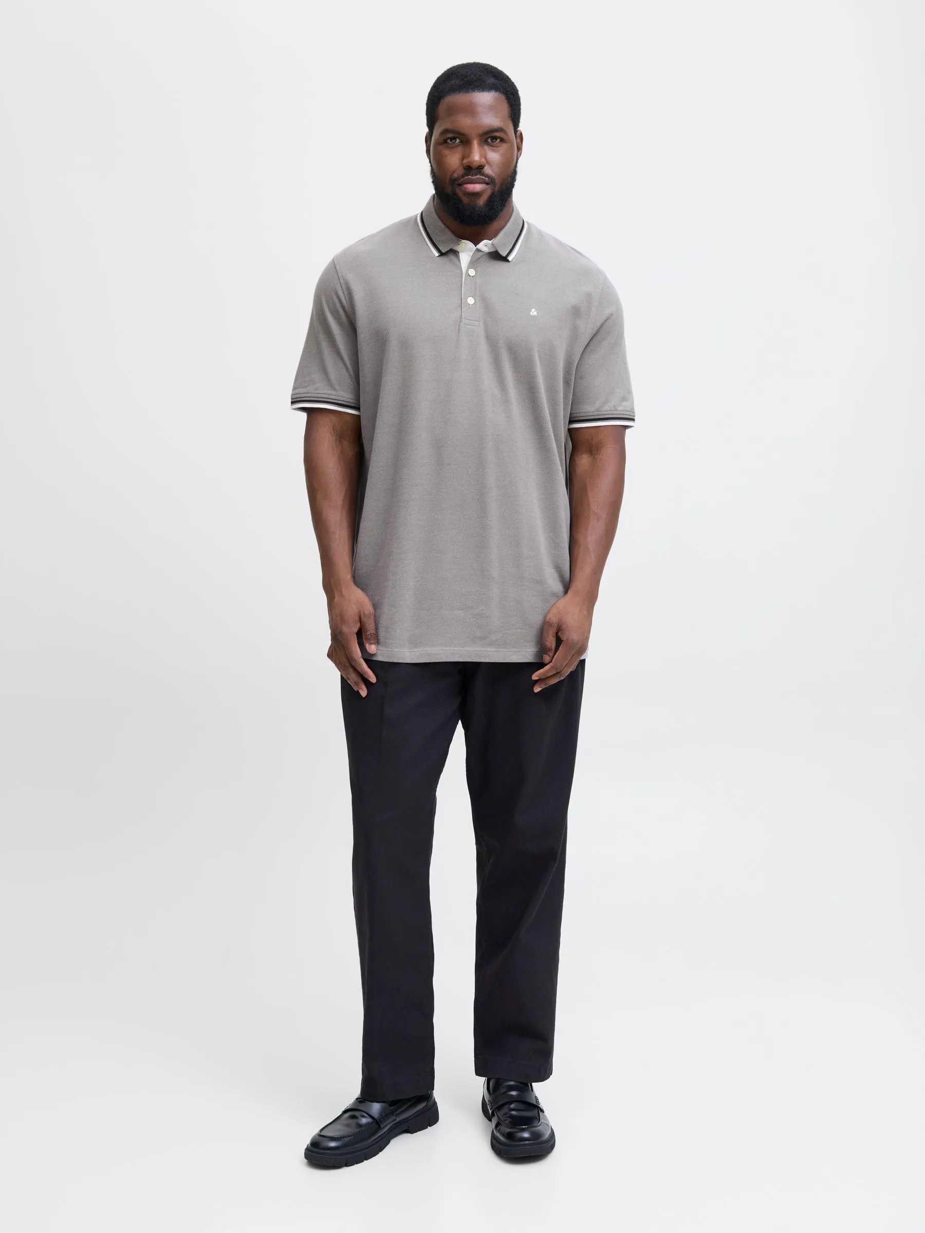 Jack & Jones Jjepaulos Polo Shirt Plus Size - Ultimate Grey - immagine 4