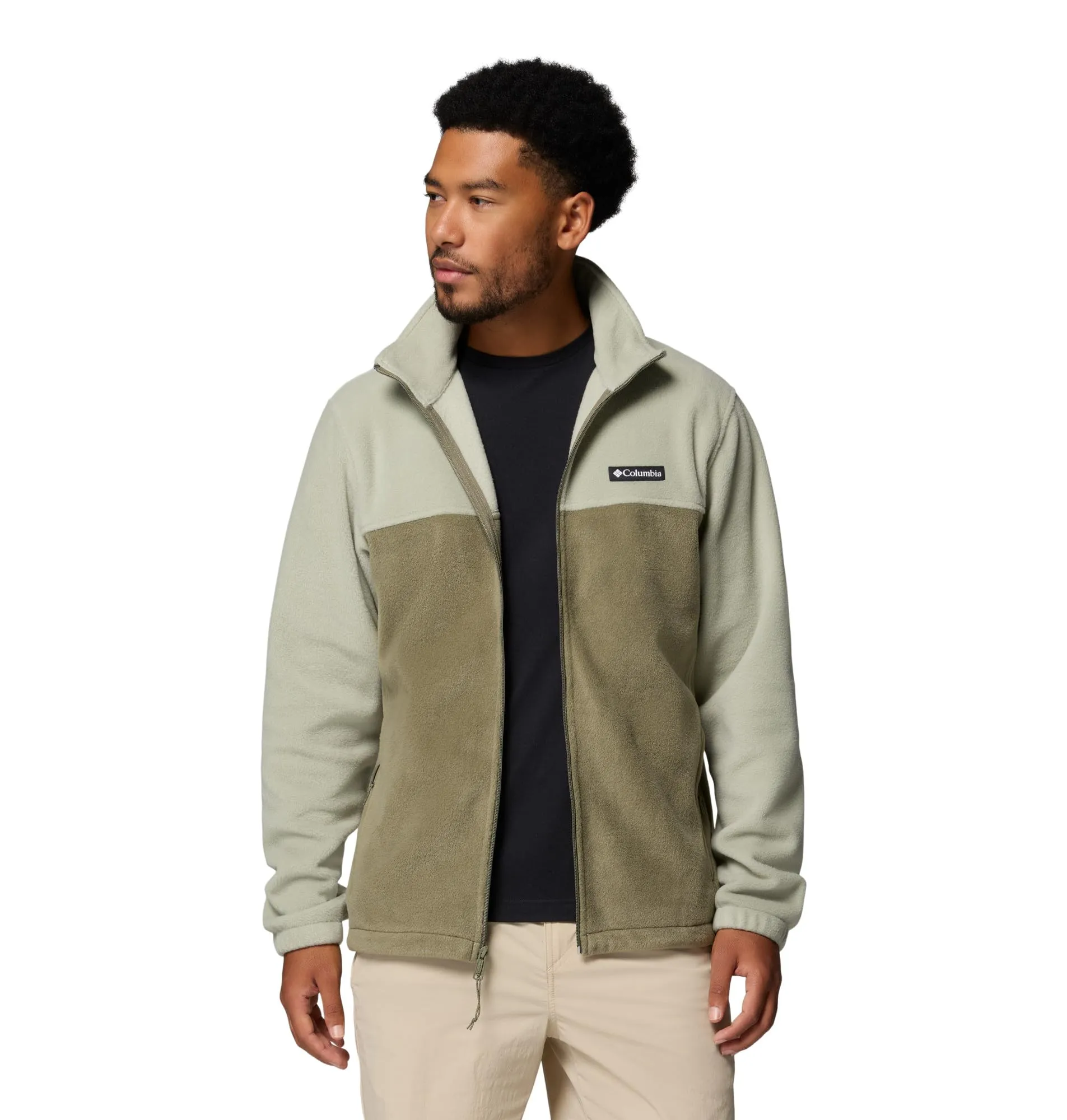 Columbia Steens Mountain Full Zip 2.0 Men's Fleece Jacket, Safari/Stone Green, L - immagine 4