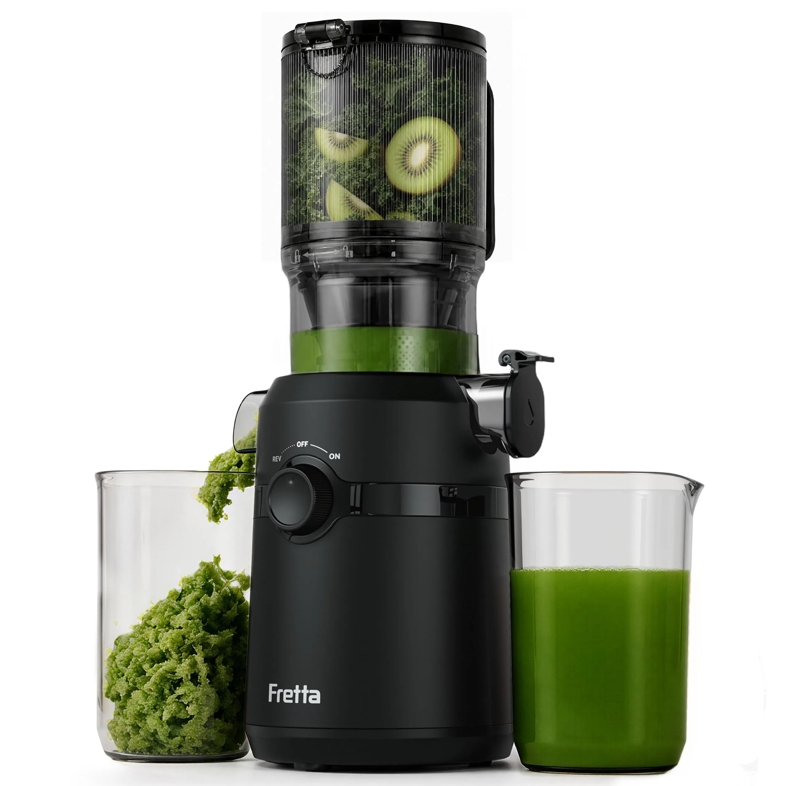 Fretta Estrattore di Succo Centrifuga Lenta, 200W, Capacità 1L, Apertura 108mm, Senza BPA - immagine 1