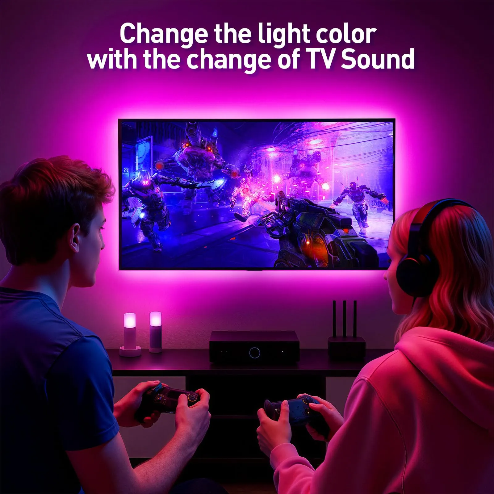 Ylatoial Striscia LED TV Retroilluminazione Intelligente 4M, 16M Colori, App e Telecomando, Sincro Musica, USB, per TV 32"-55" - immagine 3