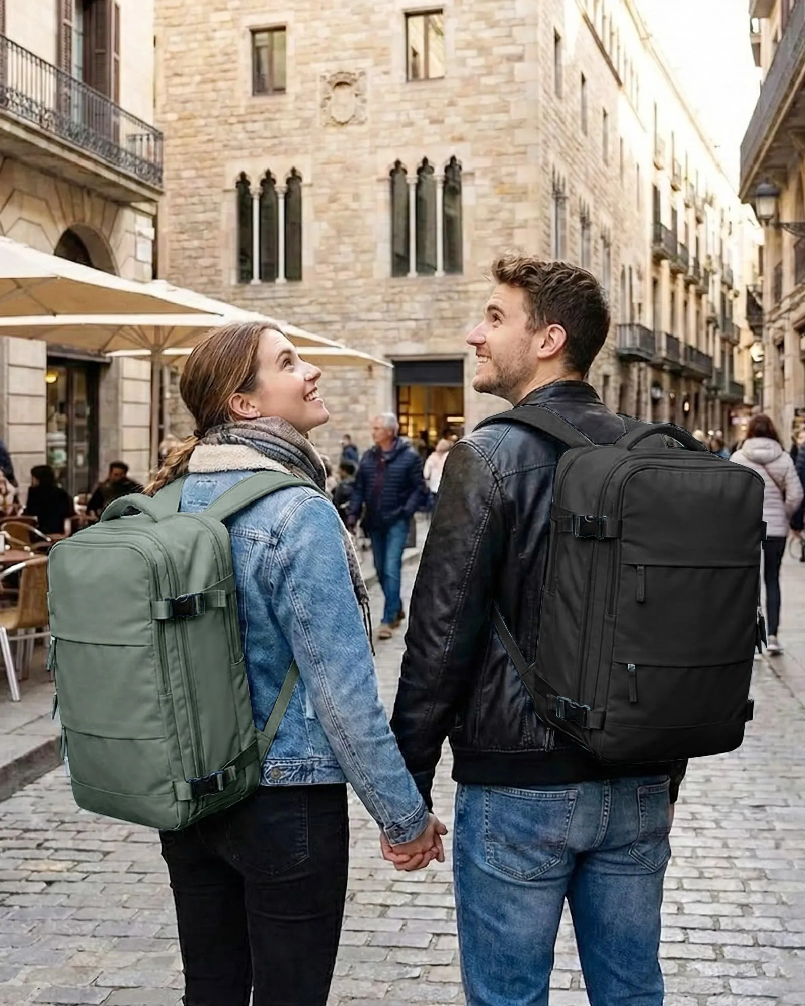 SZLX Zaino da Viaggio Sottovuoto con Pompa, Bagaglio a Mano per Ryanair Wizzair Easyjet Vueling, Impermeabile, Compatibile con Laptop 14 Pollici - immagine 11