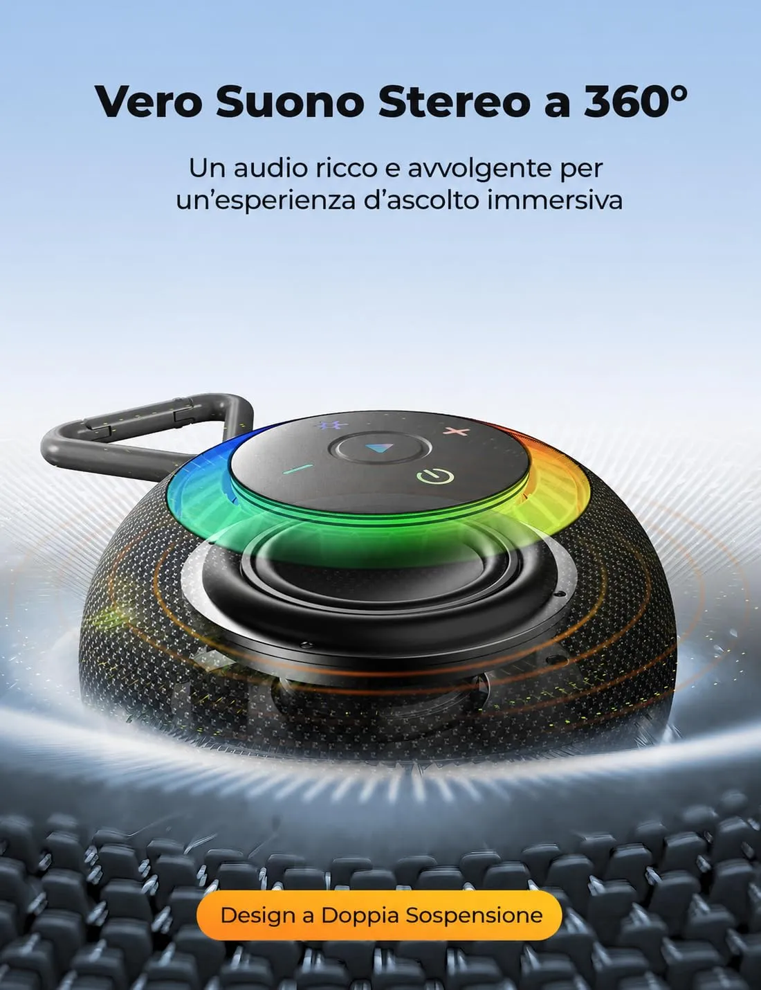 UOHHBOE Cassa Bluetooth Doccia IPX7 con Ventosa e Supporto Schede TF - immagine 4