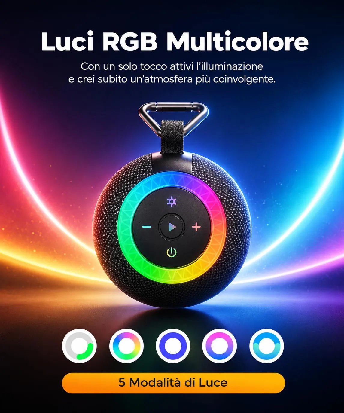 UOHHBOE Cassa Bluetooth Doccia IPX7 con Ventosa e Supporto Schede TF - immagine 6