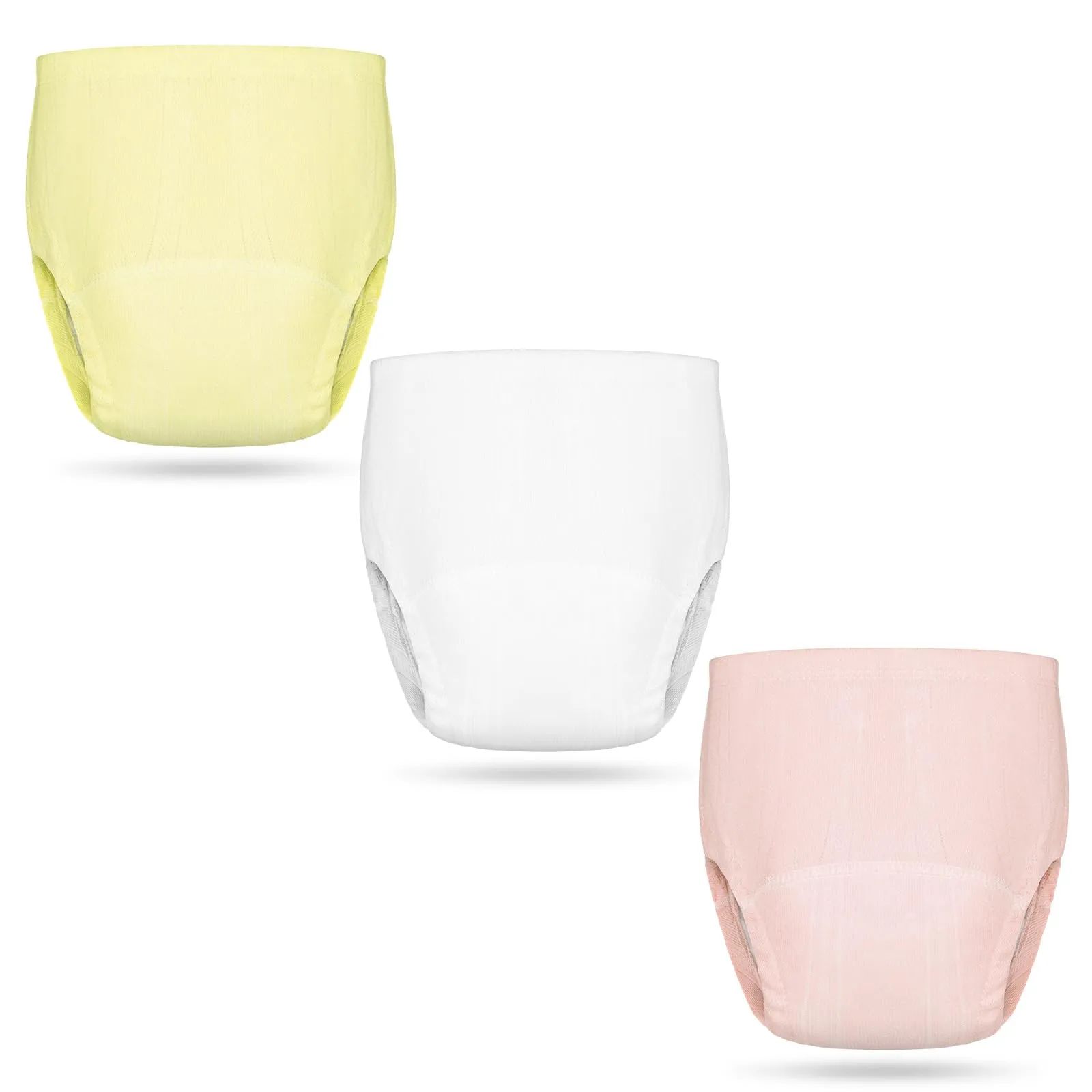 Aolso Mutandine di Apprendimento per Bambini, Cotone Assorbente e Traspirante per Vasino, 3 Pezzi, Rosa Giallo, Taglia 100 - immagine 1