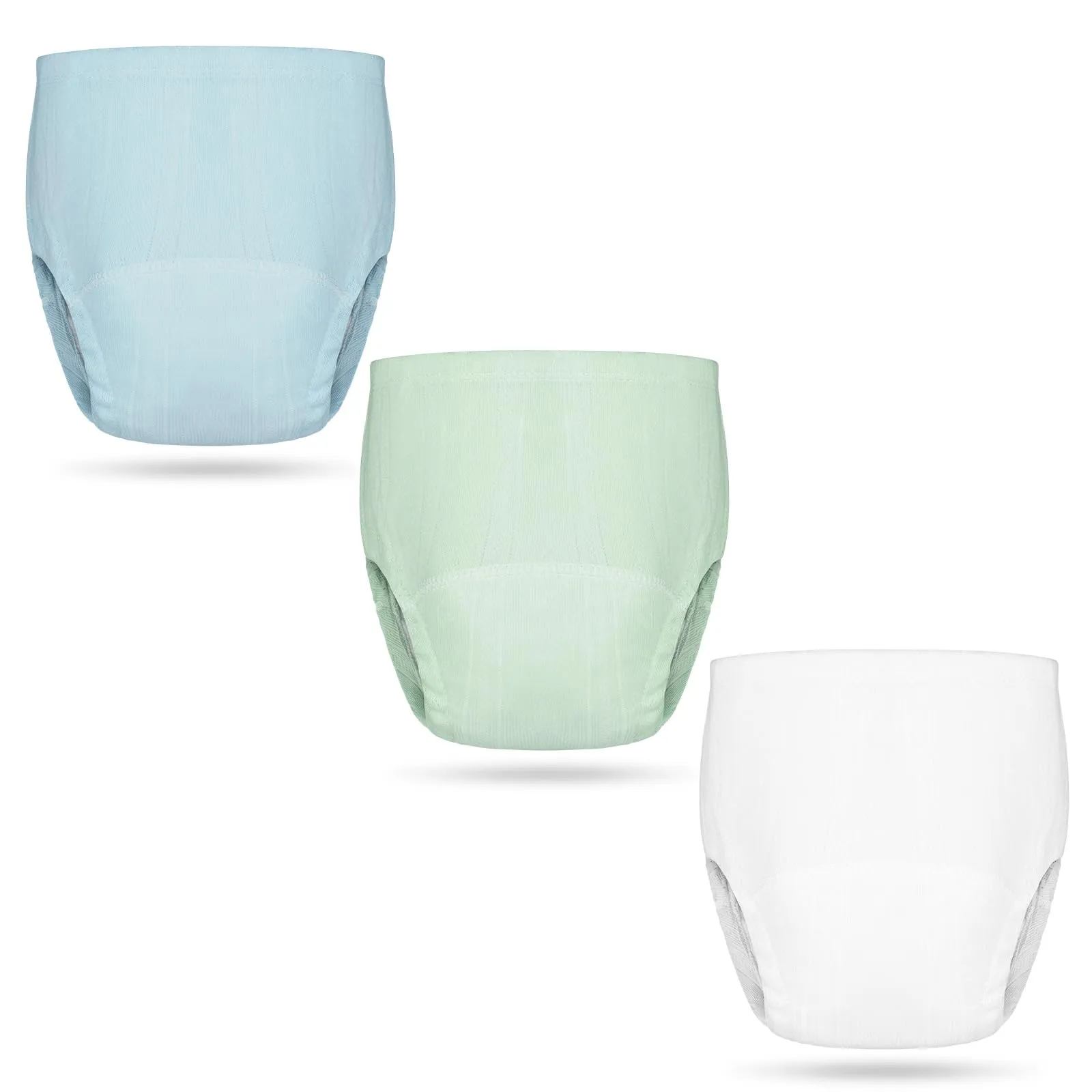 Aolso Mutandine di Apprendimento per Bambino, 3 Pezzi, Cotone Assorbente e Traspirante, Blu-Verde, Taglia 100 - immagine 1