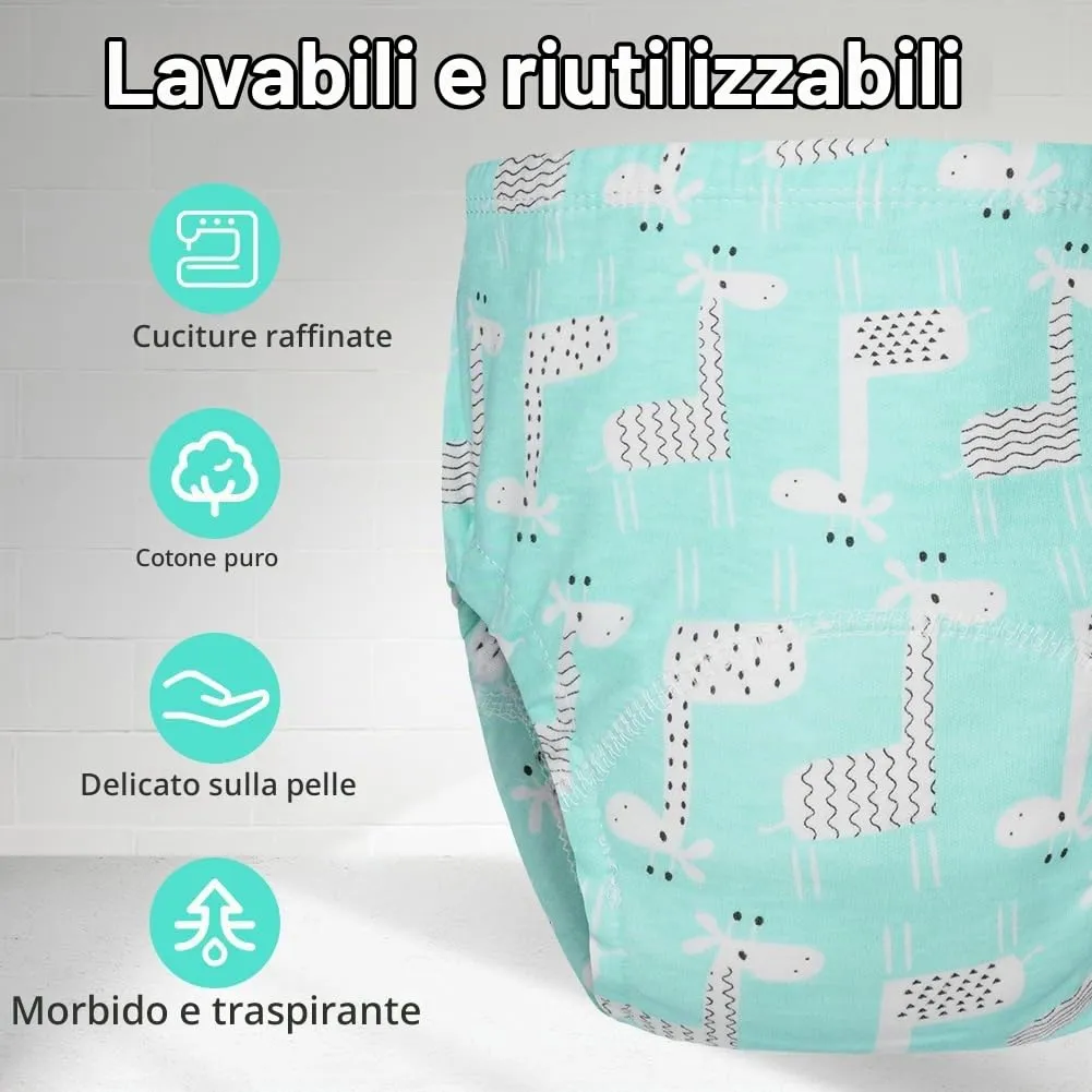 Aolso Mutandine di Apprendimento per Bambini, Cotone Assorbente, 6 Pezzi, Taglia 100 Ragazzo - immagine 4