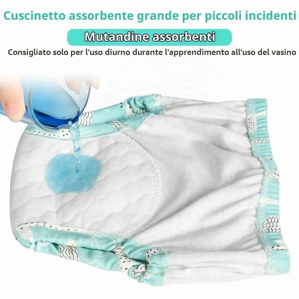 Aolso Mutandine di Apprendimento per Bambini, Cotone Assorbente, 6 Pezzi, Taglia 100 Ragazzo - immagine 5