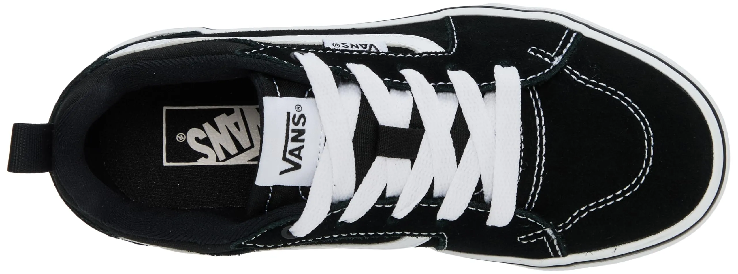 Vans Filmore High Top Unisex Kids Sneakers, Black White, 32.5 EU - immagine 3
