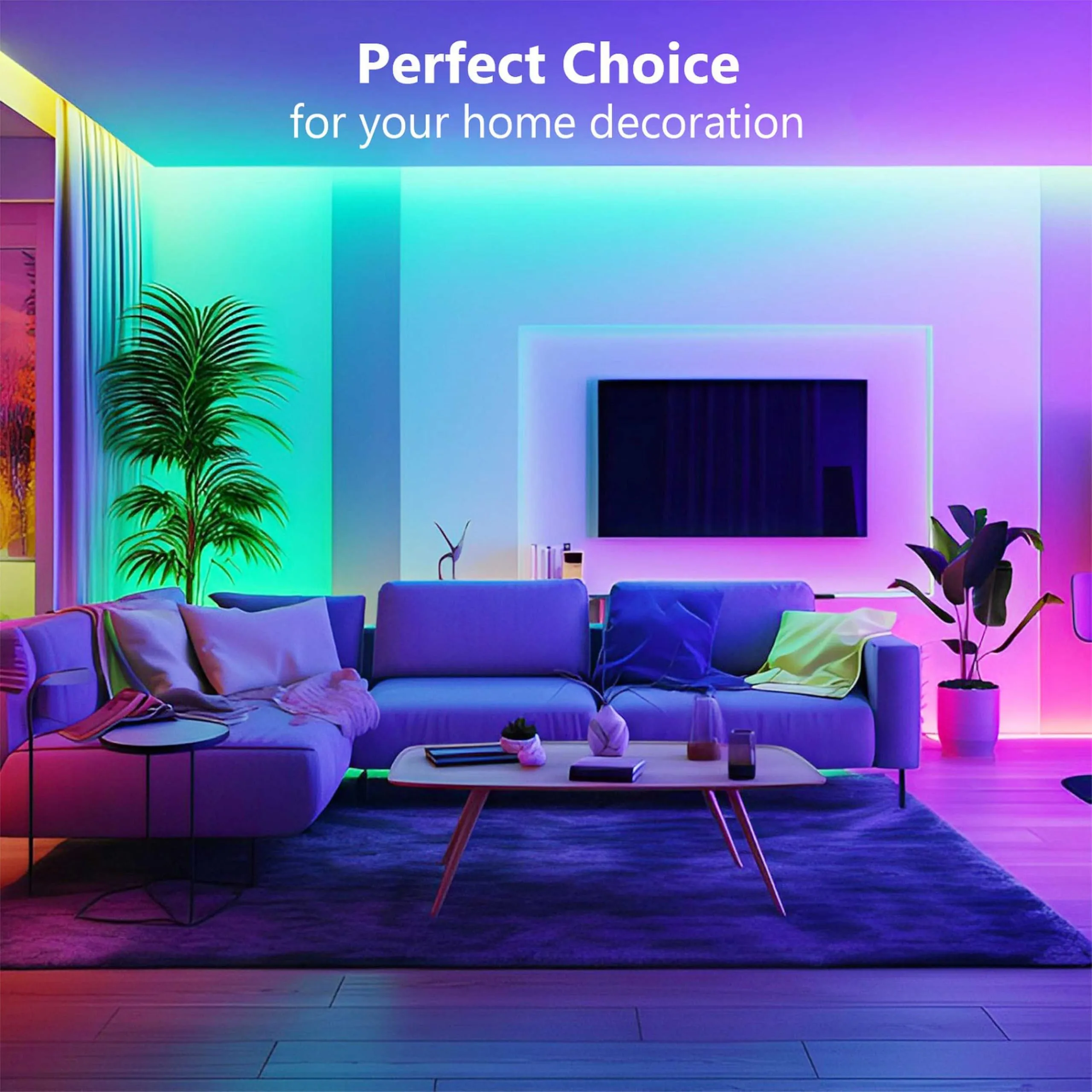 Goffii Striscia LED RGB 5M con Bluetooth App e Telecomando - immagine 6