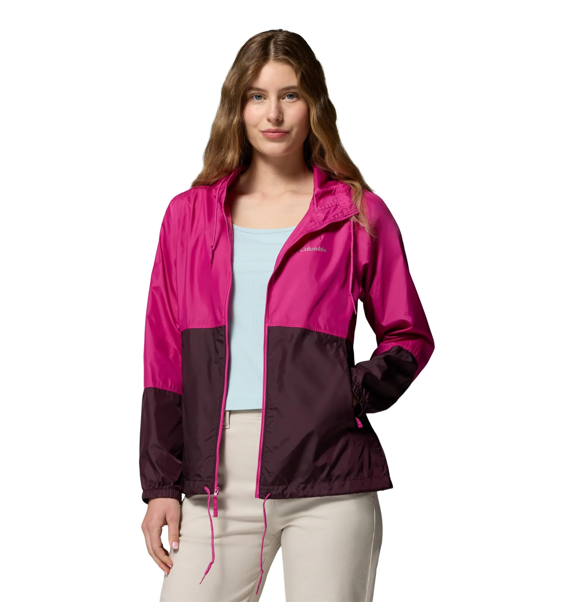 Columbia Flash Forward II Giacca a vento da donna, XXL, Fucsia/Moonvista - immagine 4