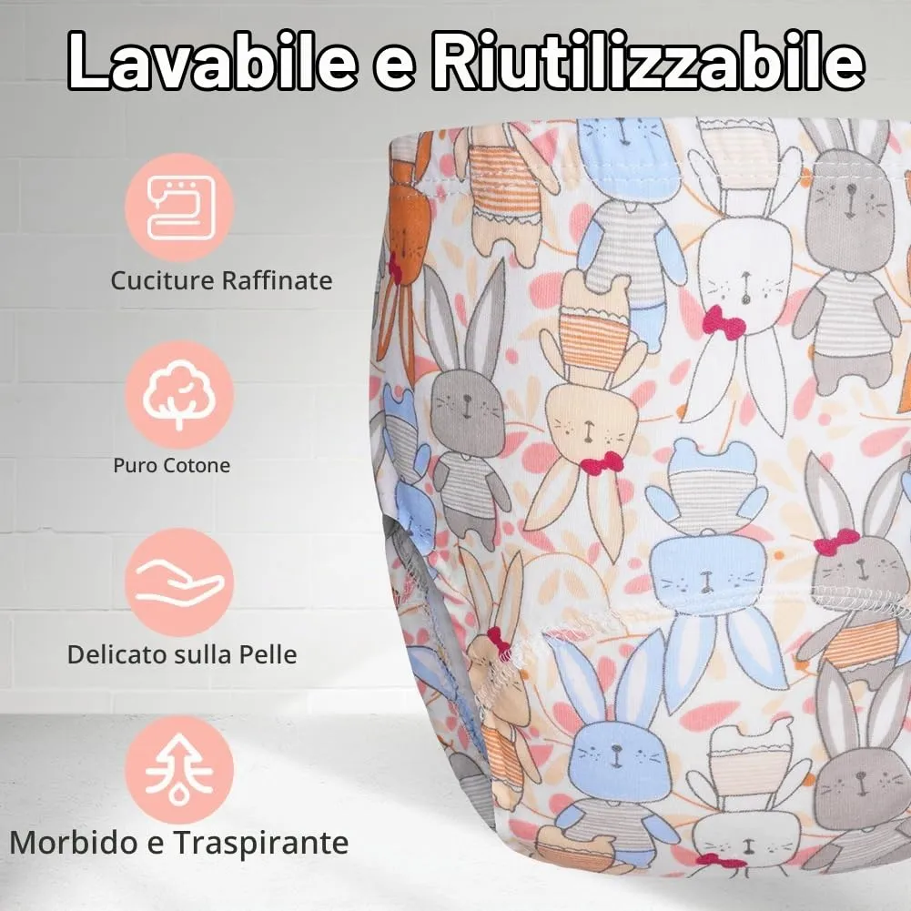 Aolso Mutandine di Apprendimento per Bambini, Cotone Assorbente e Traspirante, 10 Pezzi, Taglia 100 Ragazzo(B) - immagine 4