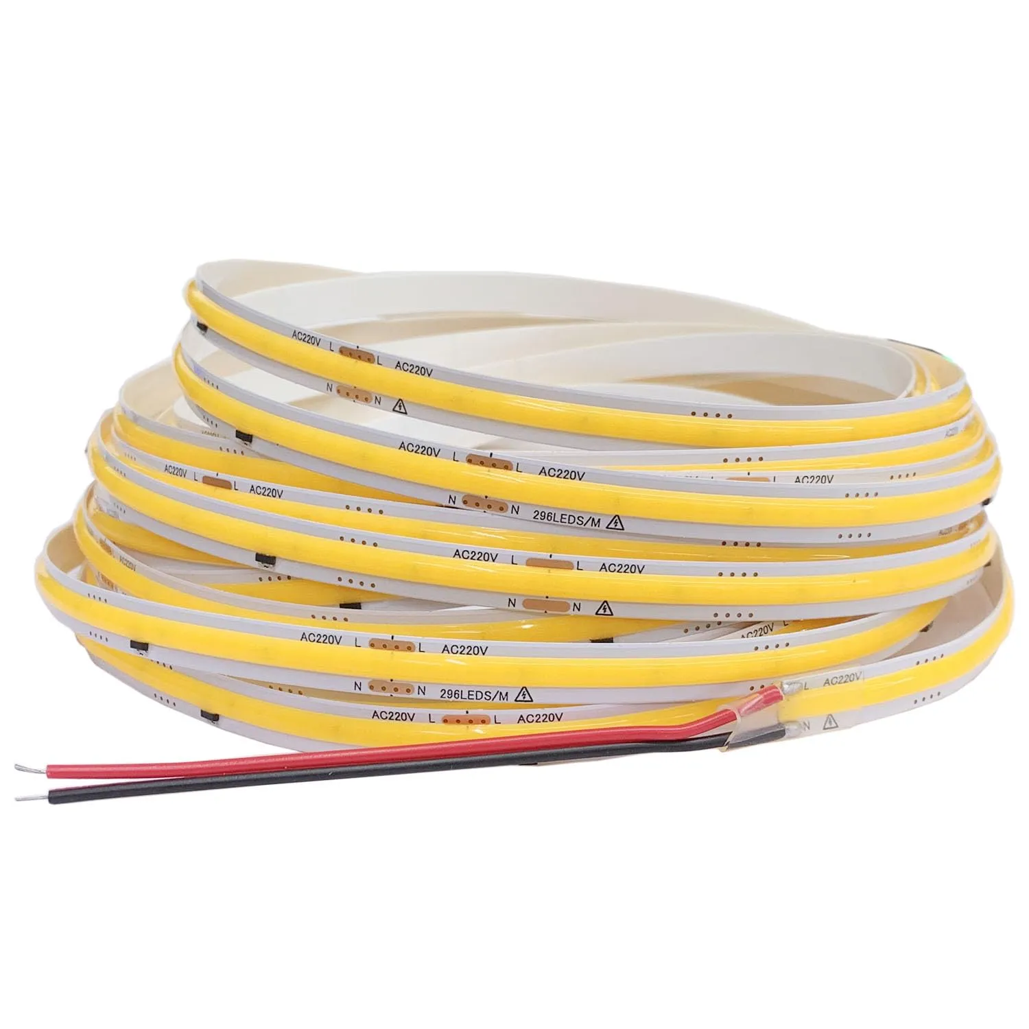 TOPXCDZ 220V COB LED Strip Light, 296 LED/m, RA90, 4000K Natural White, 1M - immagine 1