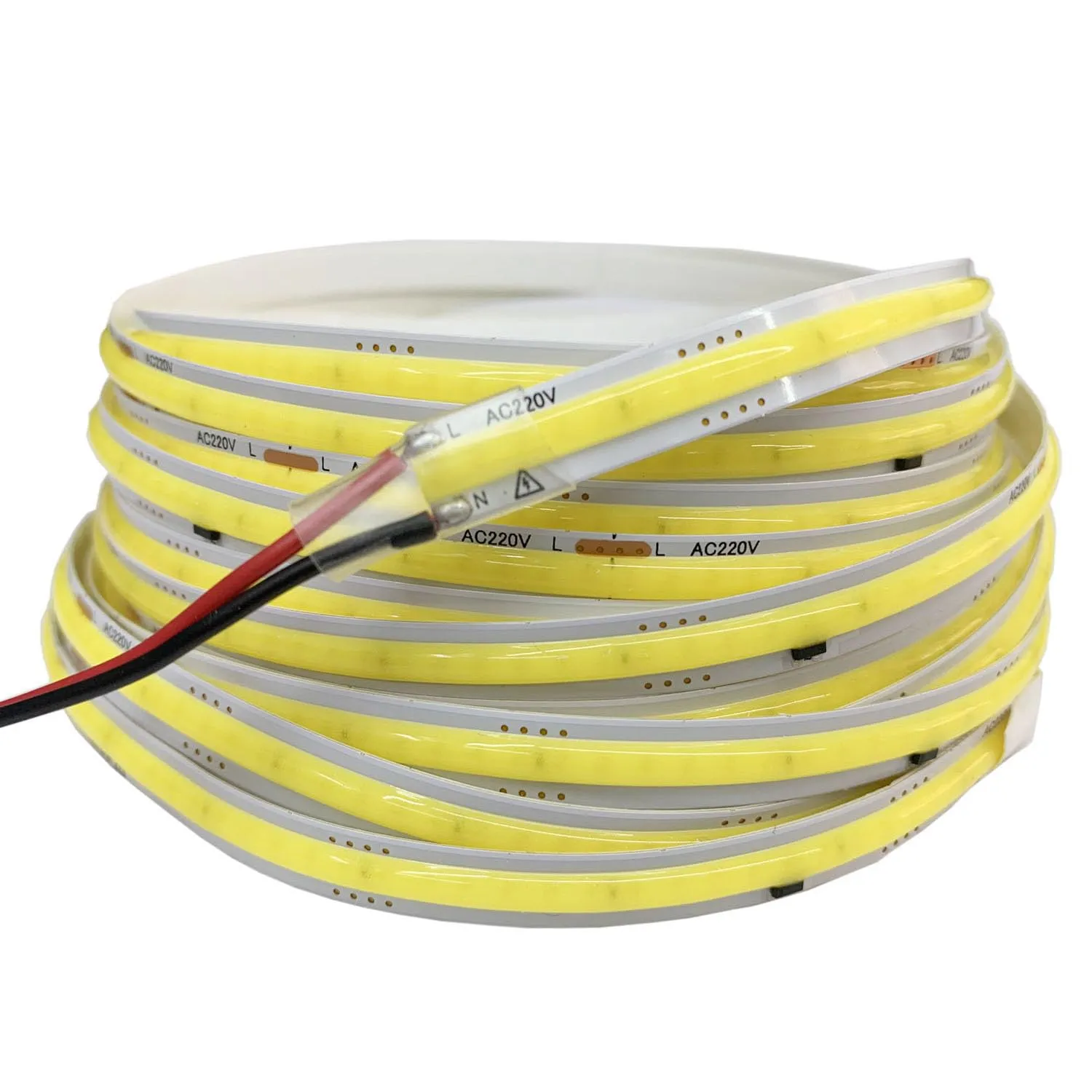 TOPXCDZ Striscia LED COB 220V 296 LED RA90 Bianco Caldo 6000K 1m - immagine 1